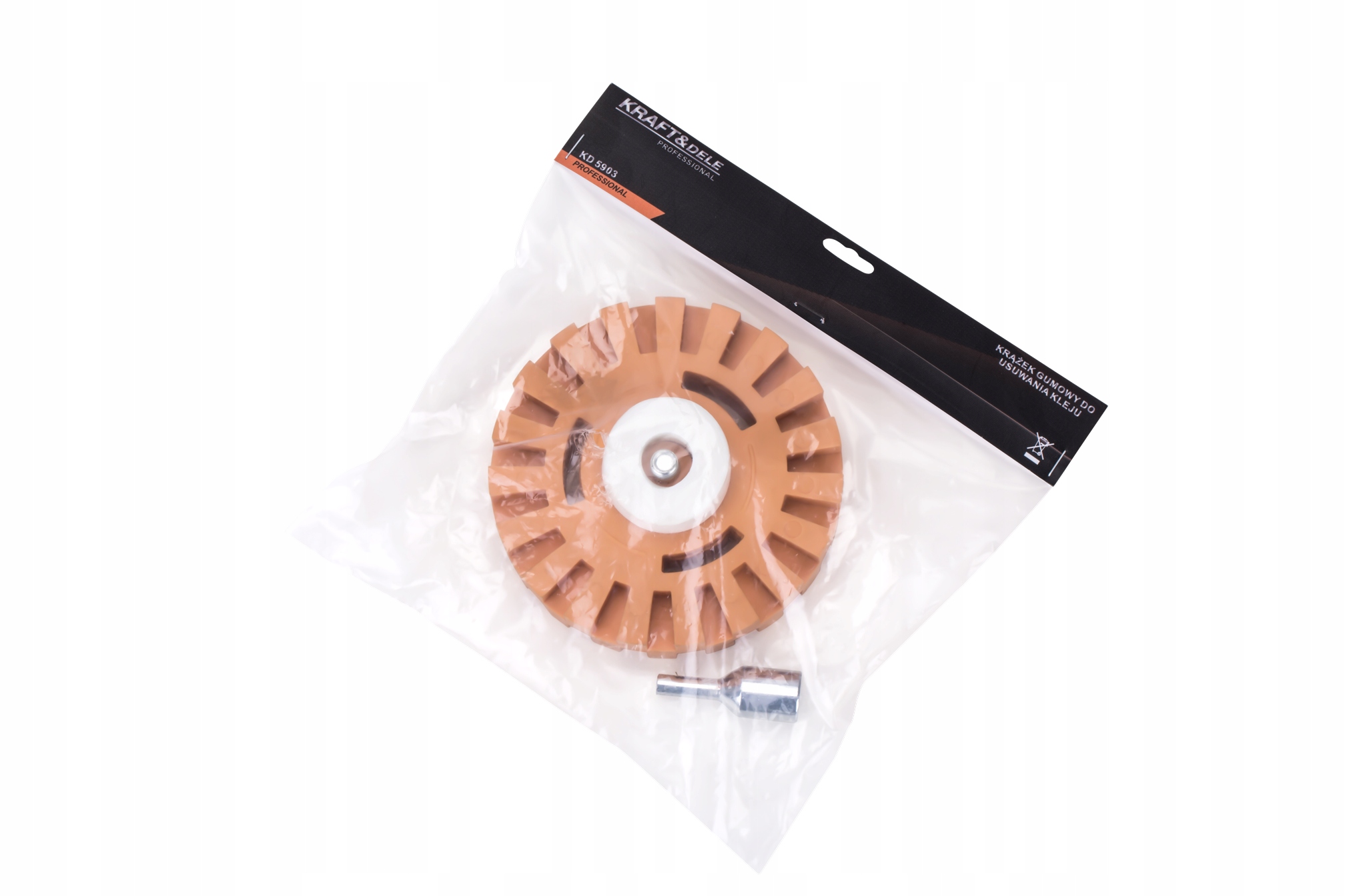 Krążek Gumowy do Usuwania Kleju 100/25 mm Gwint 8 mm Kraft&Dele