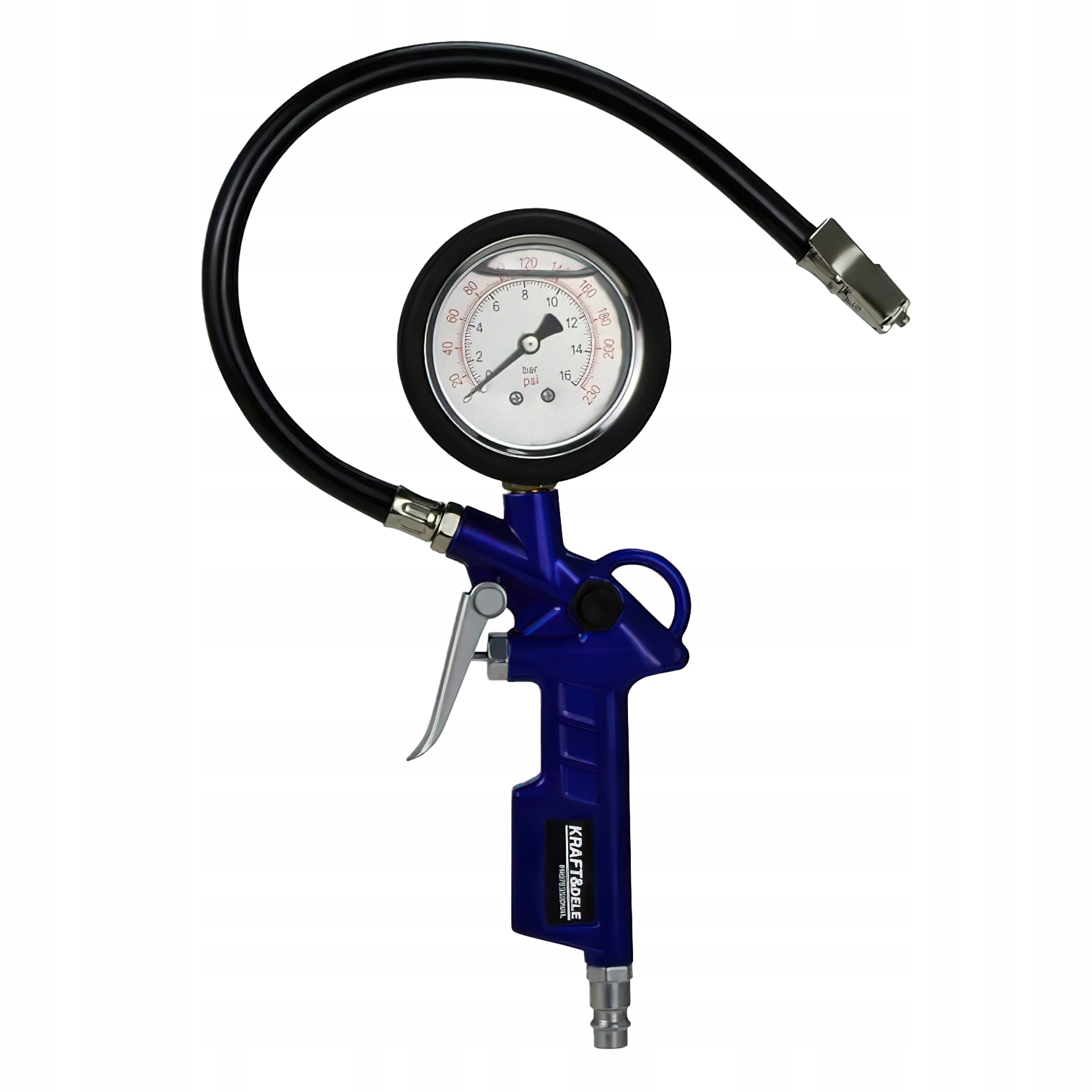 Pistolet do Pompowania Kół Opon Manometr 16 bar 1/4'' KRAFT&DELE