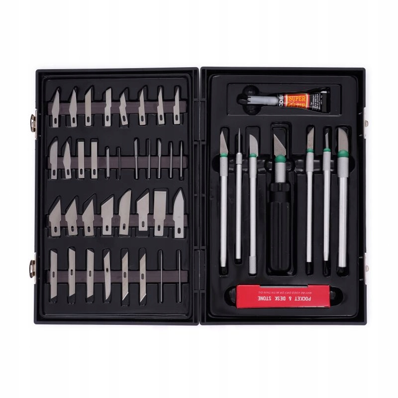 Nożyki modelarskie precyzyjne zestaw 56 elementów