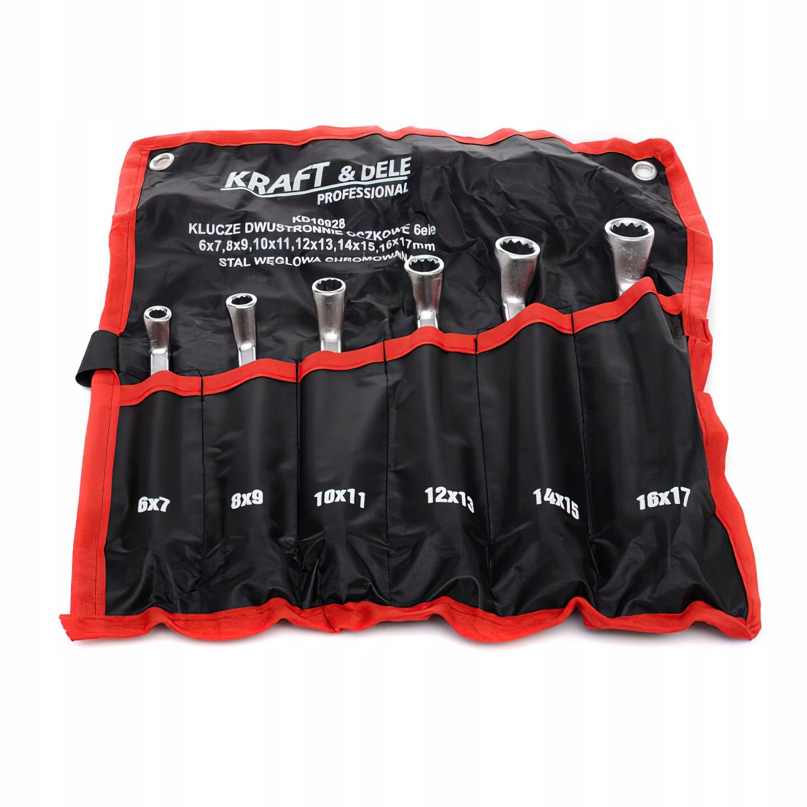 Zestaw Etui Klucze 2 Stronne Oczkowe 6 Elementów 6-17 mm Kraft&Dele