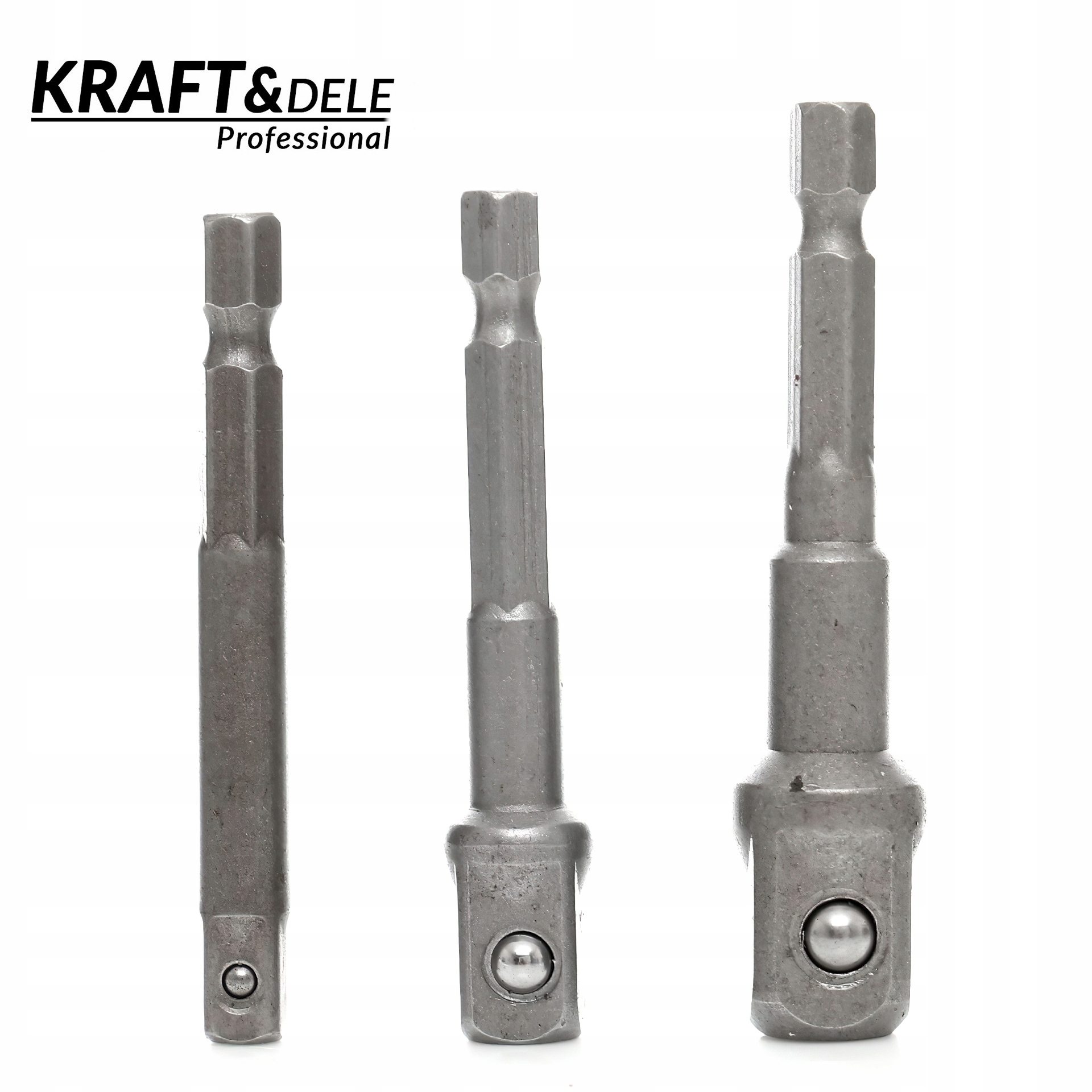 Adaptery na Nasadki 3 Sztuki 1/4"", 3/8"", 1/2"" Cala Kraft&Dele