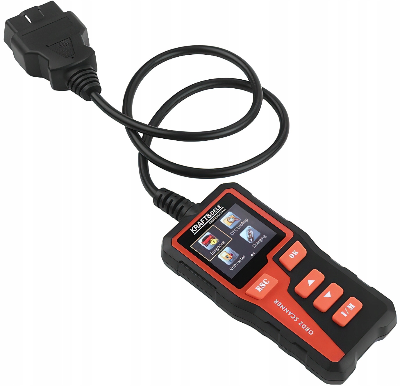 Tester Diagnostyczny Samochodowy LCD OBD II/EOBD Kraft&Dele