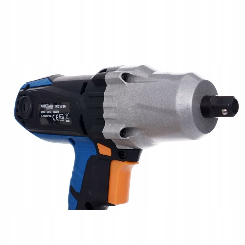 Elektryczny klucz udarowy 1/2" + walizka + nasadki Kraft&Dele KD1796