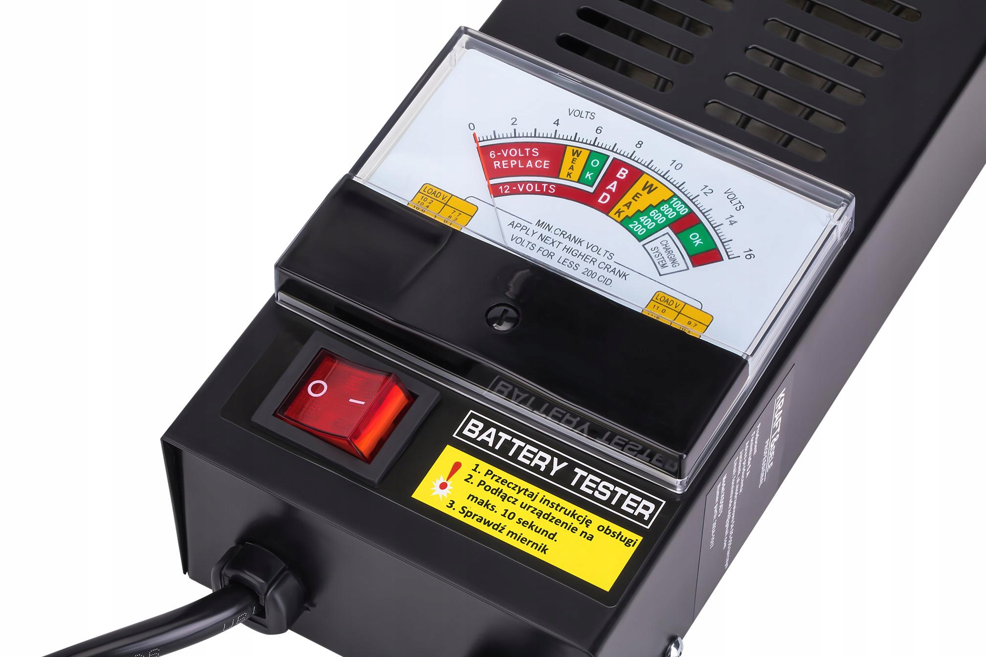 Tester Analogowy do Sprawdzania Akumulatorów 6/12V 200-1000A Kraft&Dele