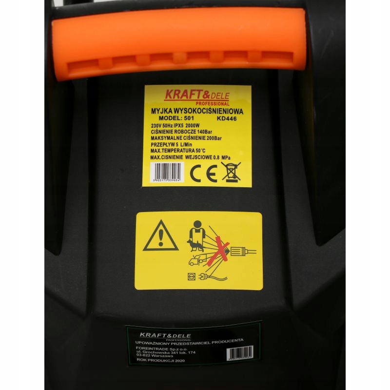 MYJKA CIŚNIENIOWA 200 BAR 2000 W AKCESORIA KD447