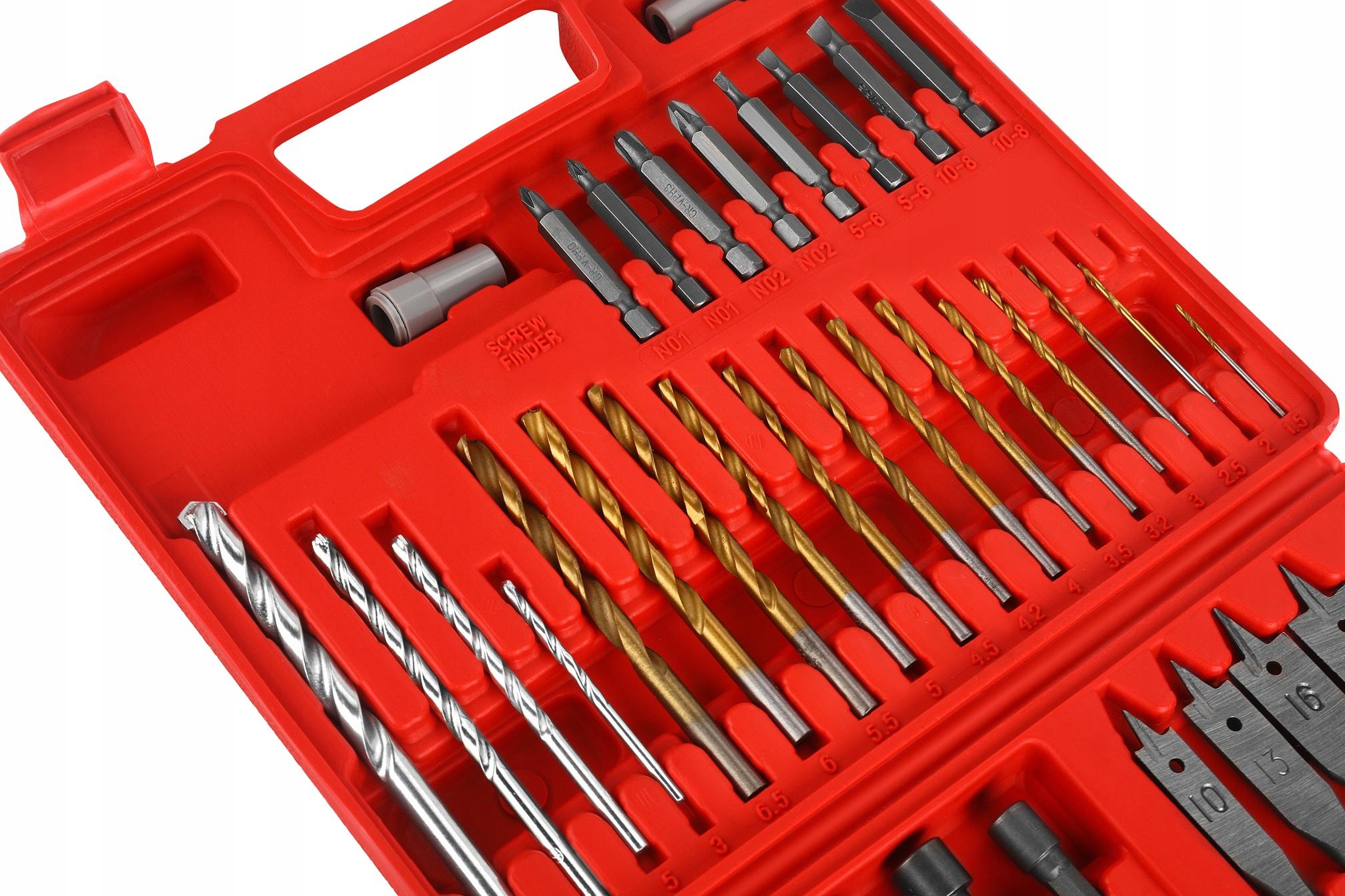 Zestaw Wierteł i Bitów Nasadek Wkrętarki Wiertarki 57 Elementów Kraft&Dele