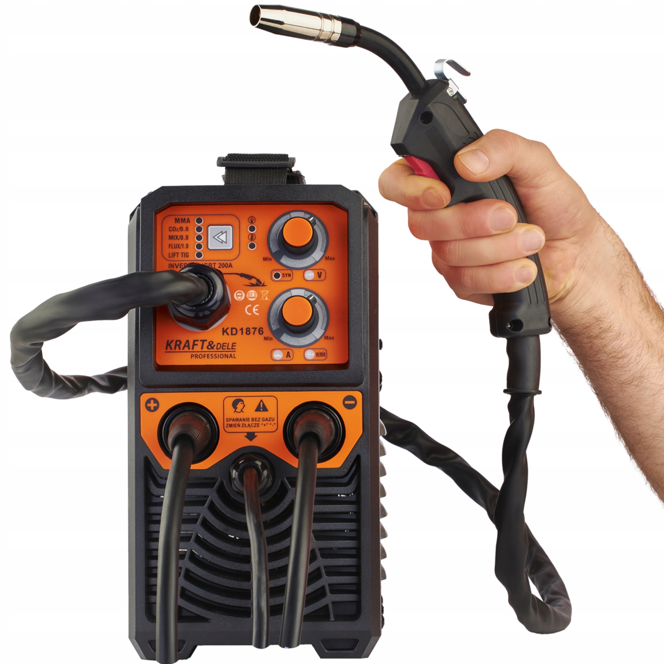 Spawarka Inwertorowa Kraft&Dele 20-330 A MIG MAG MMA FLUX 4w1