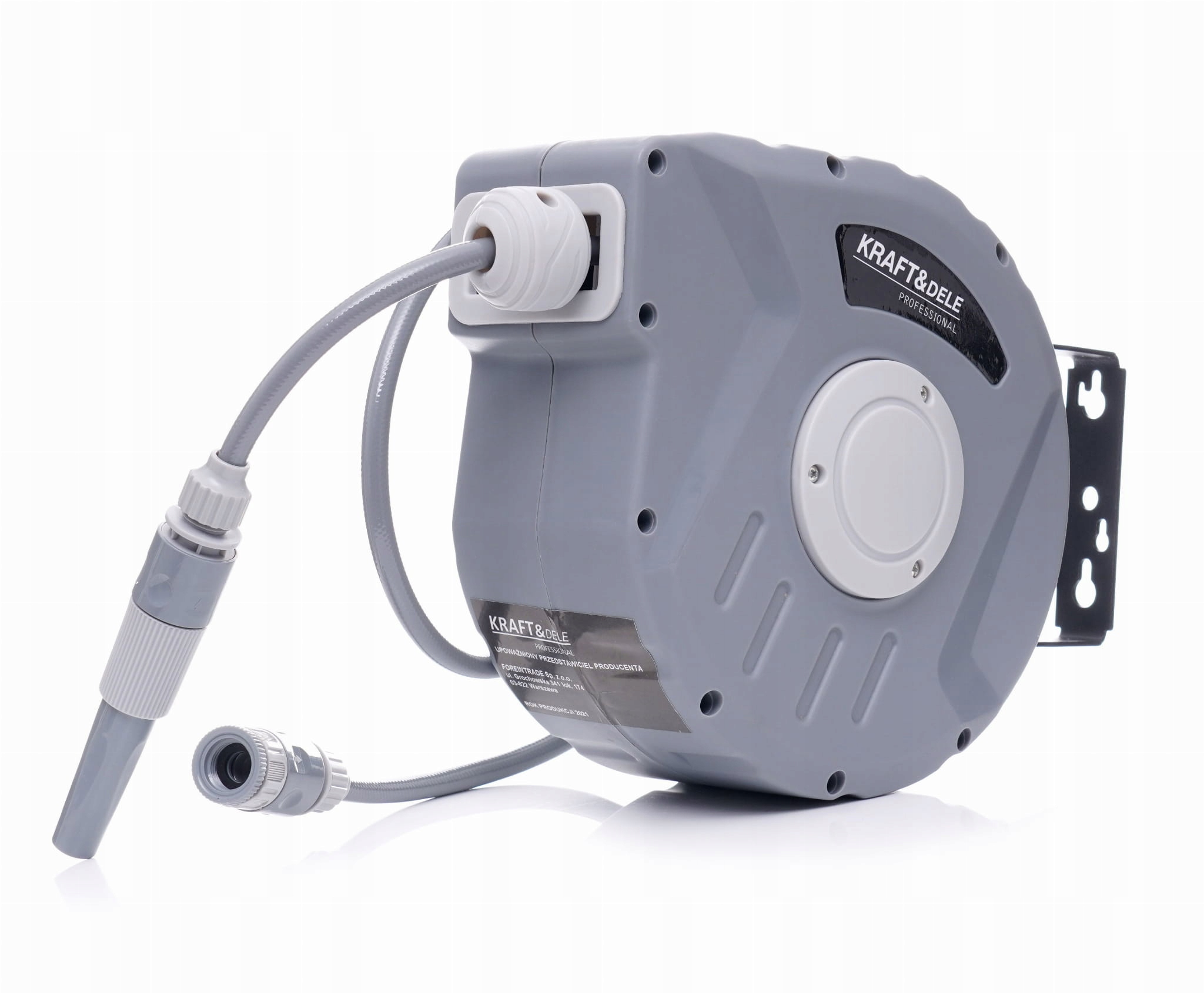 WĄŻ OGRODOWY ZWIJANY AUTOMATYCZNY BĘBEN PISTOLET ZRASZACZ 10m+1 KD2081