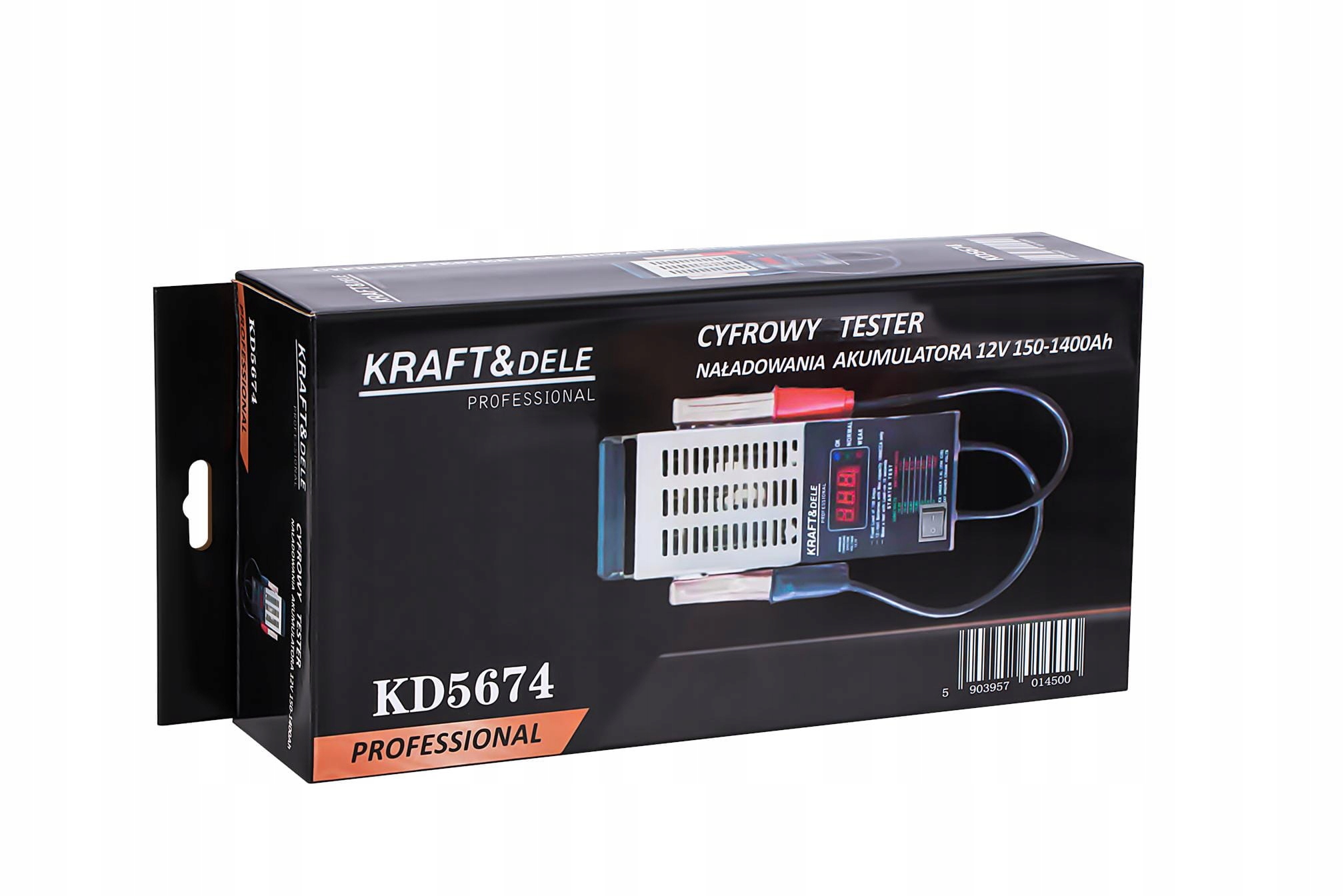 Tester Cyfrowy do Sprawdzania Akumulatorów 12V 150-1400A Kraft&Dele