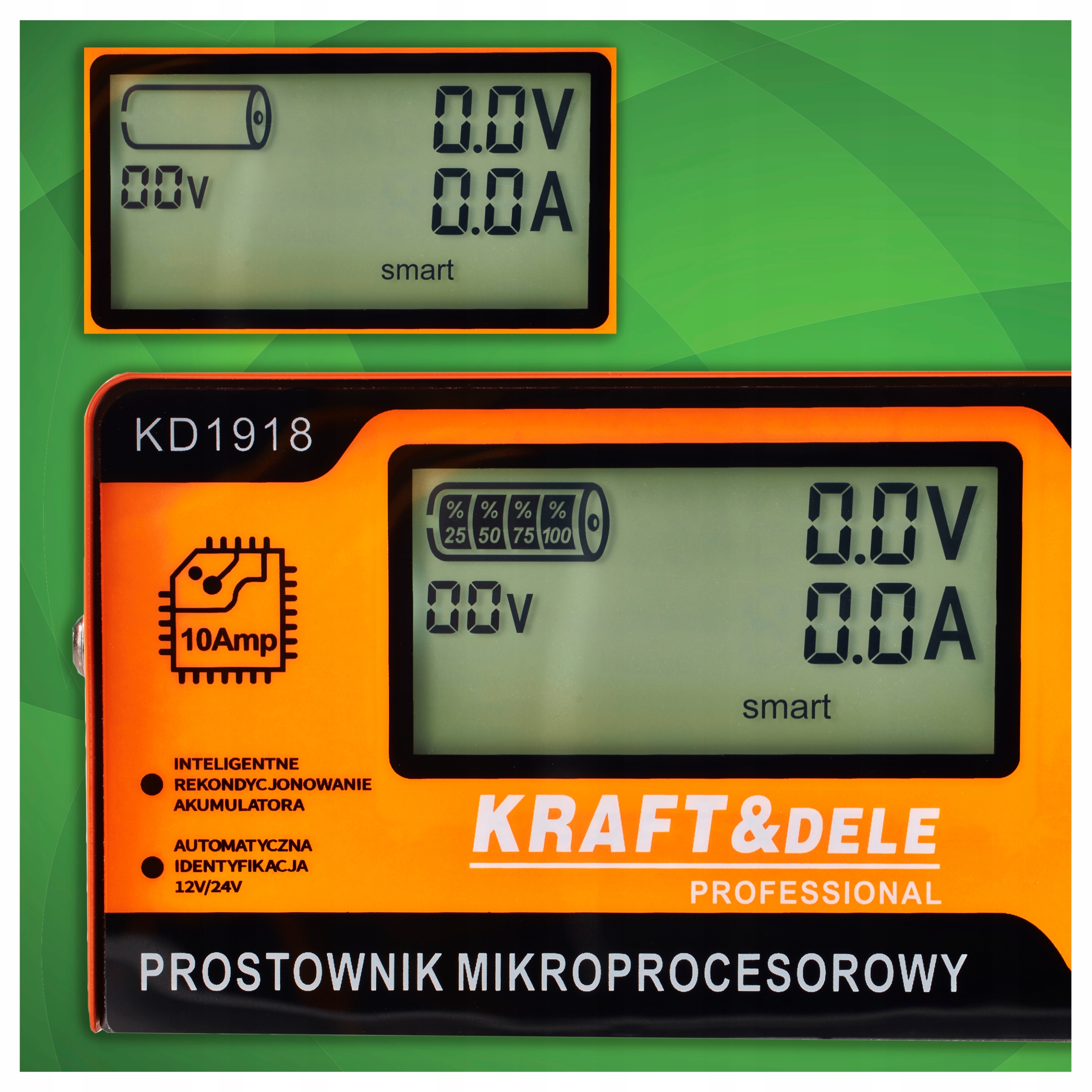 PROSTOWNIK MIKROPROCESOROWY AKUMULATOROWY ŁADOWARKA 10AMP 12/24V