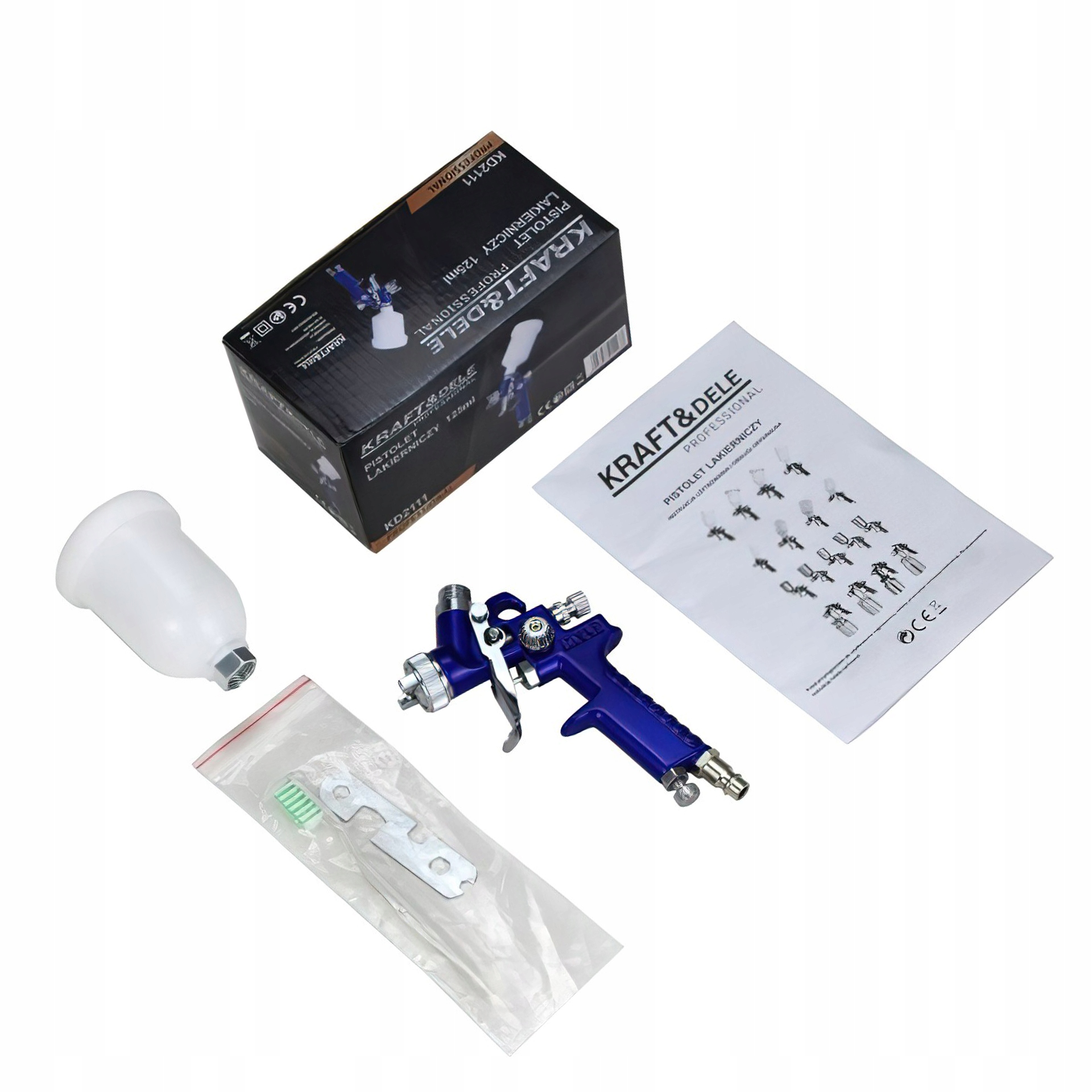 Pistolet Lakierniczy 0,8mm 125 ml HVLP 4 Bar Kraft&Dele
