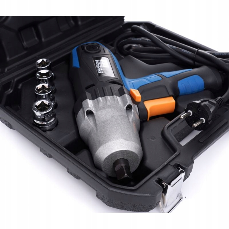 Elektryczny klucz udarowy 1/2" + walizka + nasadki Kraft&Dele KD1796