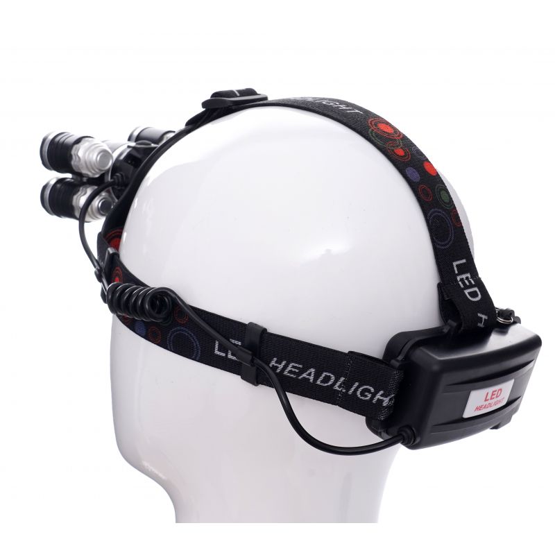 LATARKA CZOŁOWA CZOŁÓWKA LAMPKA T6 LED AKUMULATOROWA 5 DIOD KD1247