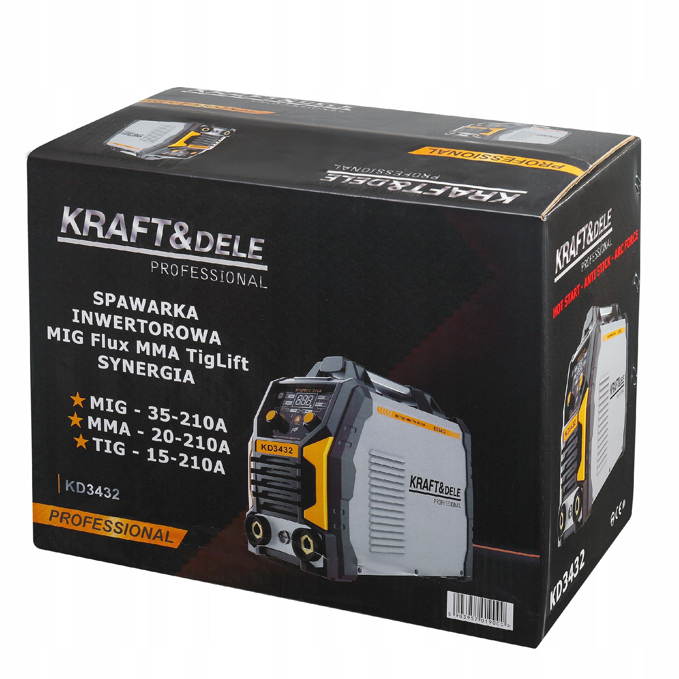Spawarka INWERTEROWA INWERTOROWA MIG FLUX MMA TIG migomat SYNERGIA KD3432