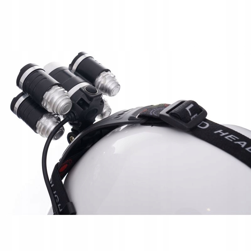 LATARKA CZOŁOWA CZOŁÓWKA LAMPKA T6 LED AKUMULATOROWA 5 DIOD KD1247