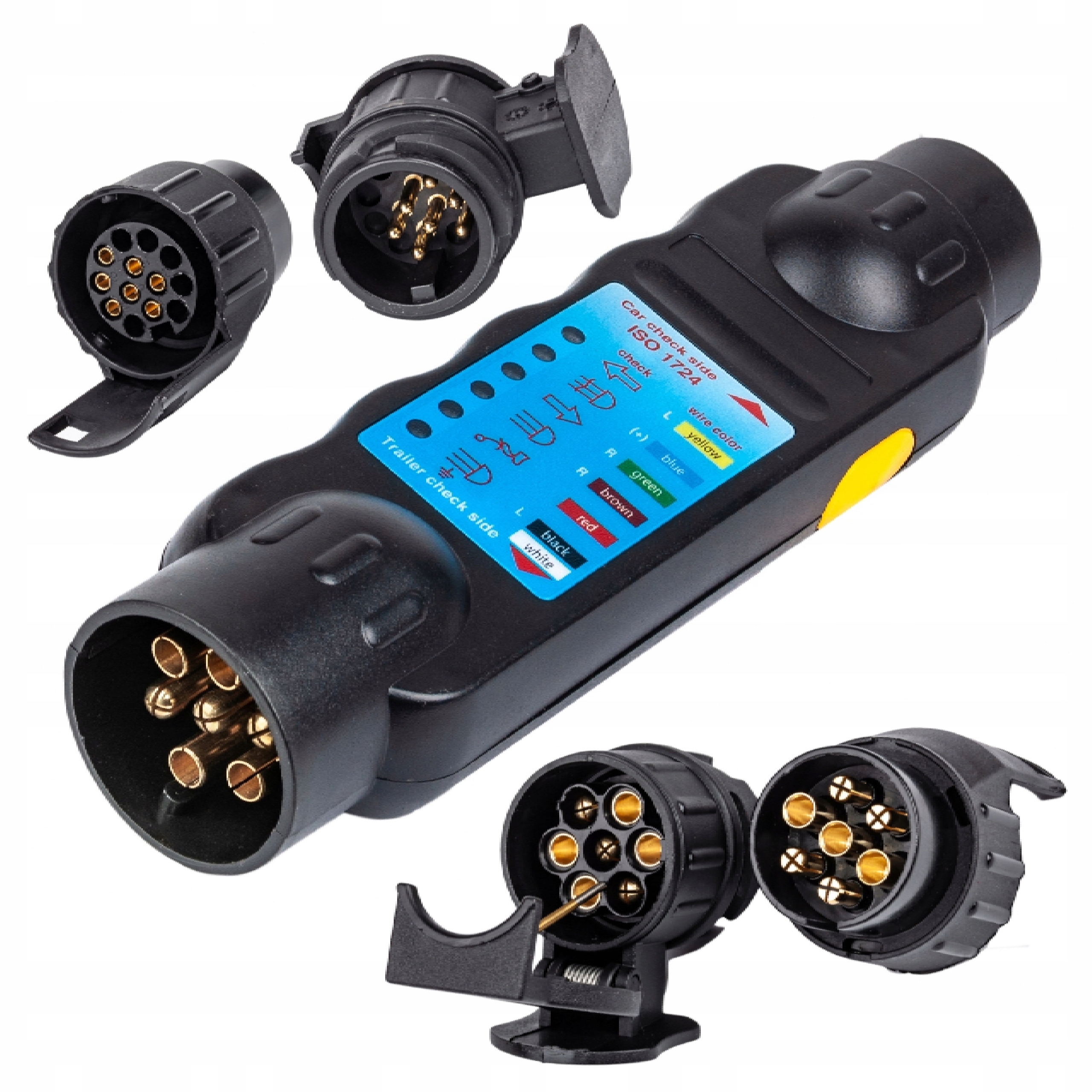 TESTER GNIAZDA BEZPRZEWODOWY PRZYCZEPY 2 ADAPTERY KD10542