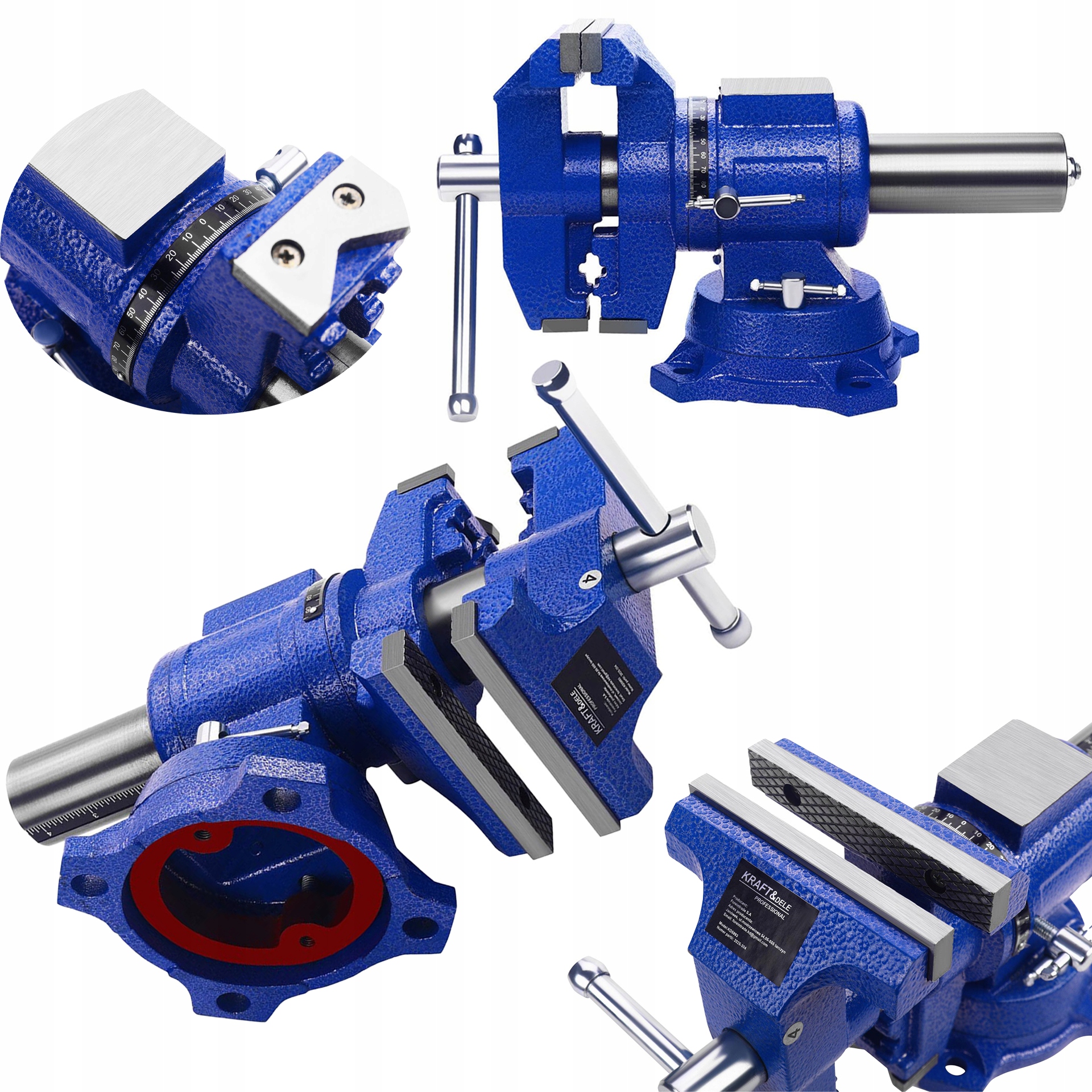 Imadło Obrotowe Wielofunkcyjne 5"" 125 mm 360° Kraft&Dele