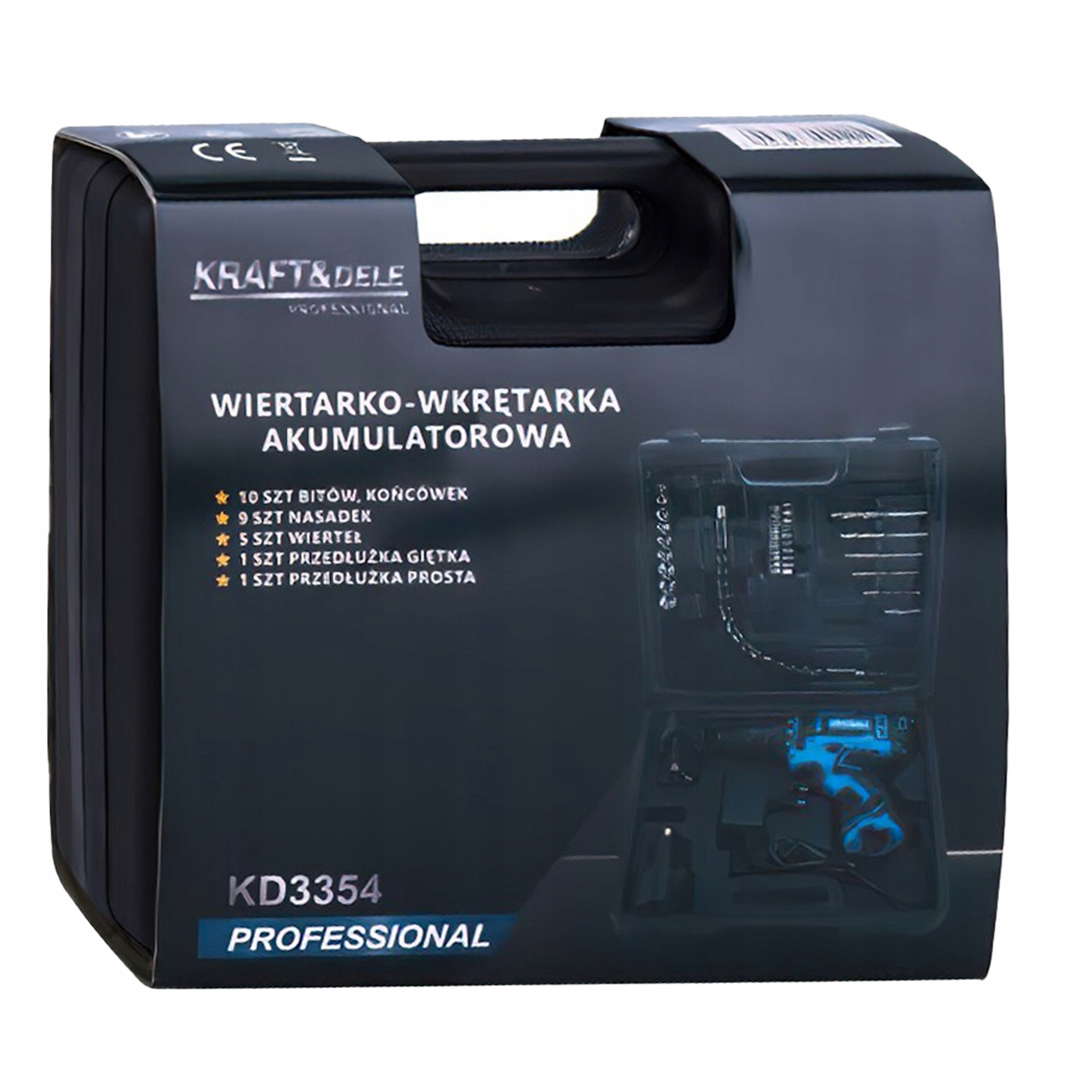 Wiertarko-Wkrętarka Akumulatorowa 18V 1,5Ah Kraft&Dele Zestaw 2x Bateria