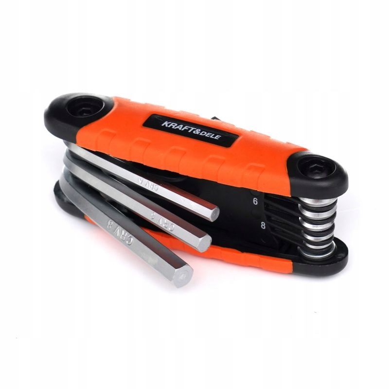 Zestaw Imbusów Składanych 8 sztuk elementów HEX Kraft&Dele KD11934