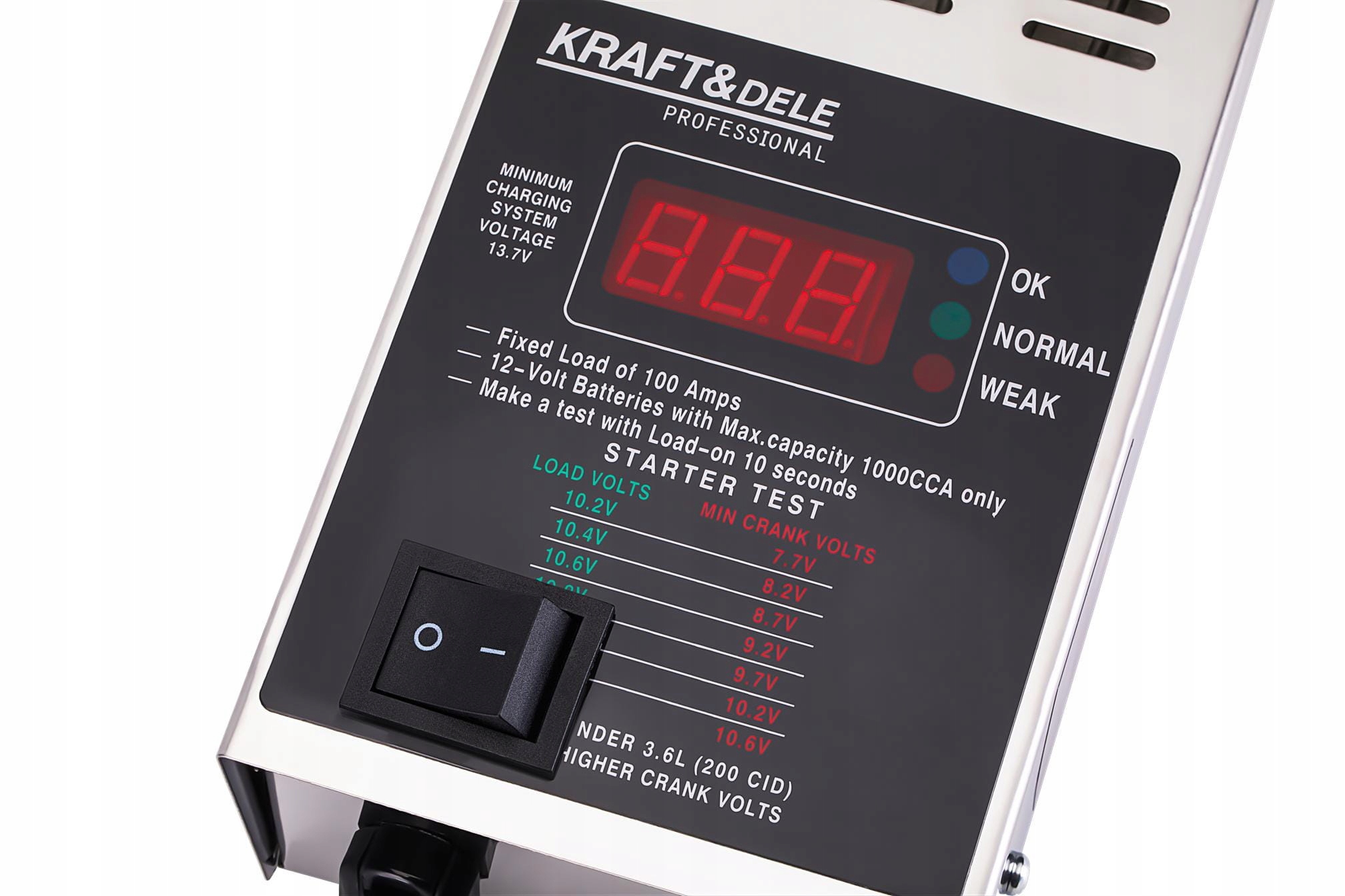 Tester Cyfrowy do Sprawdzania Akumulatorów 12V 150-1400A Kraft&Dele