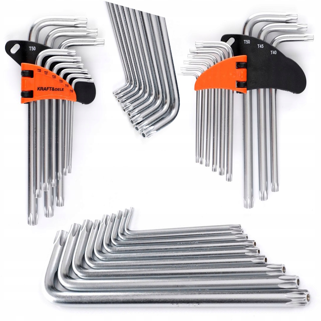 ZESTAW KOLOROWYCH IMBUSÓW TORX 9 EL. KRAFT&DELE KD11933