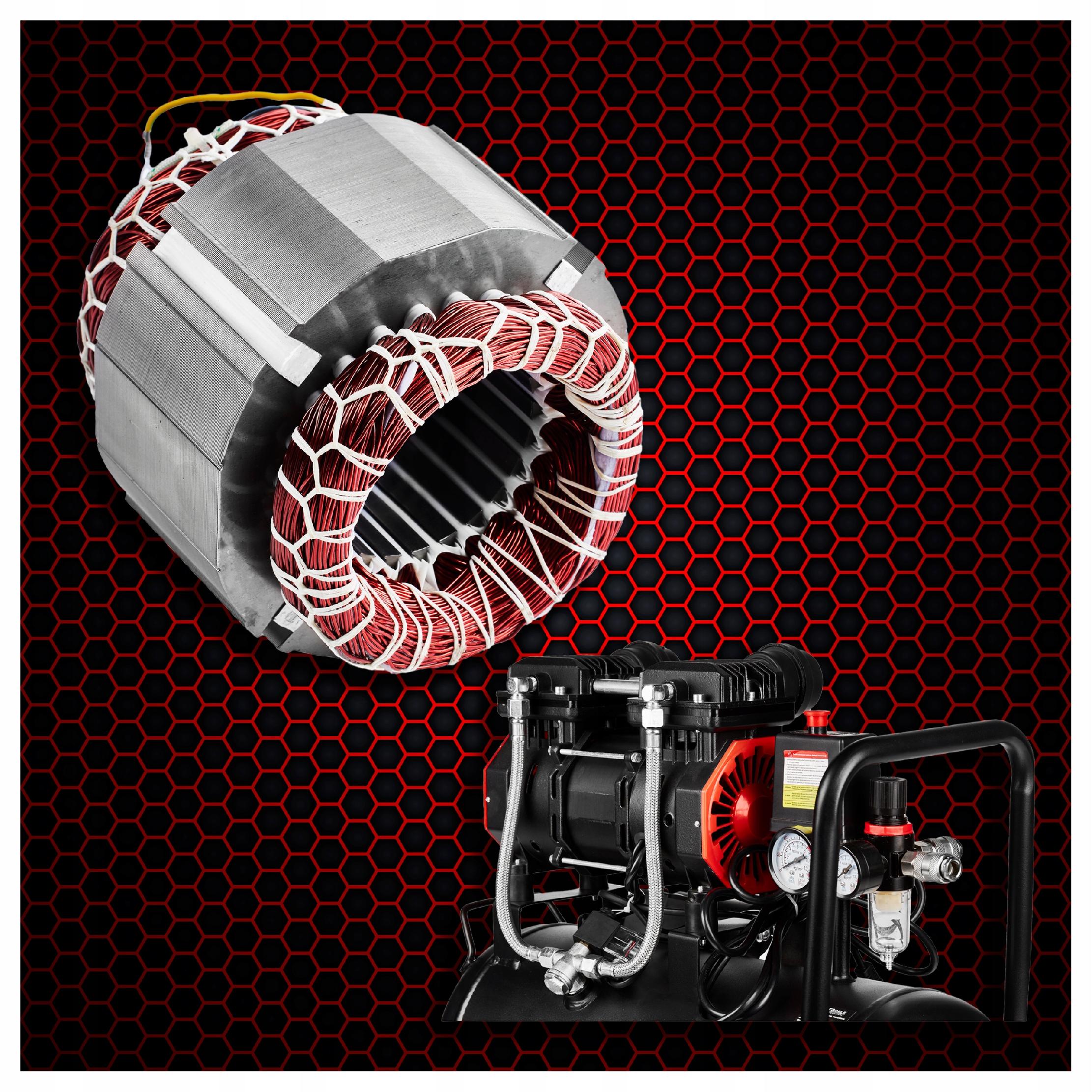 Kompresor Bezolejowy Kraft&Dele 8 Bar 24L 1390W 2800 obr/min.