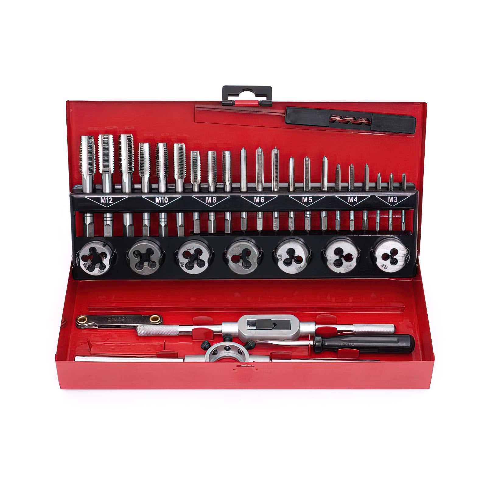 Zestaw Gwintowniki i narzynki Kalibrowniki 32 Elementy 0,5-1,75 Kraft&Dele