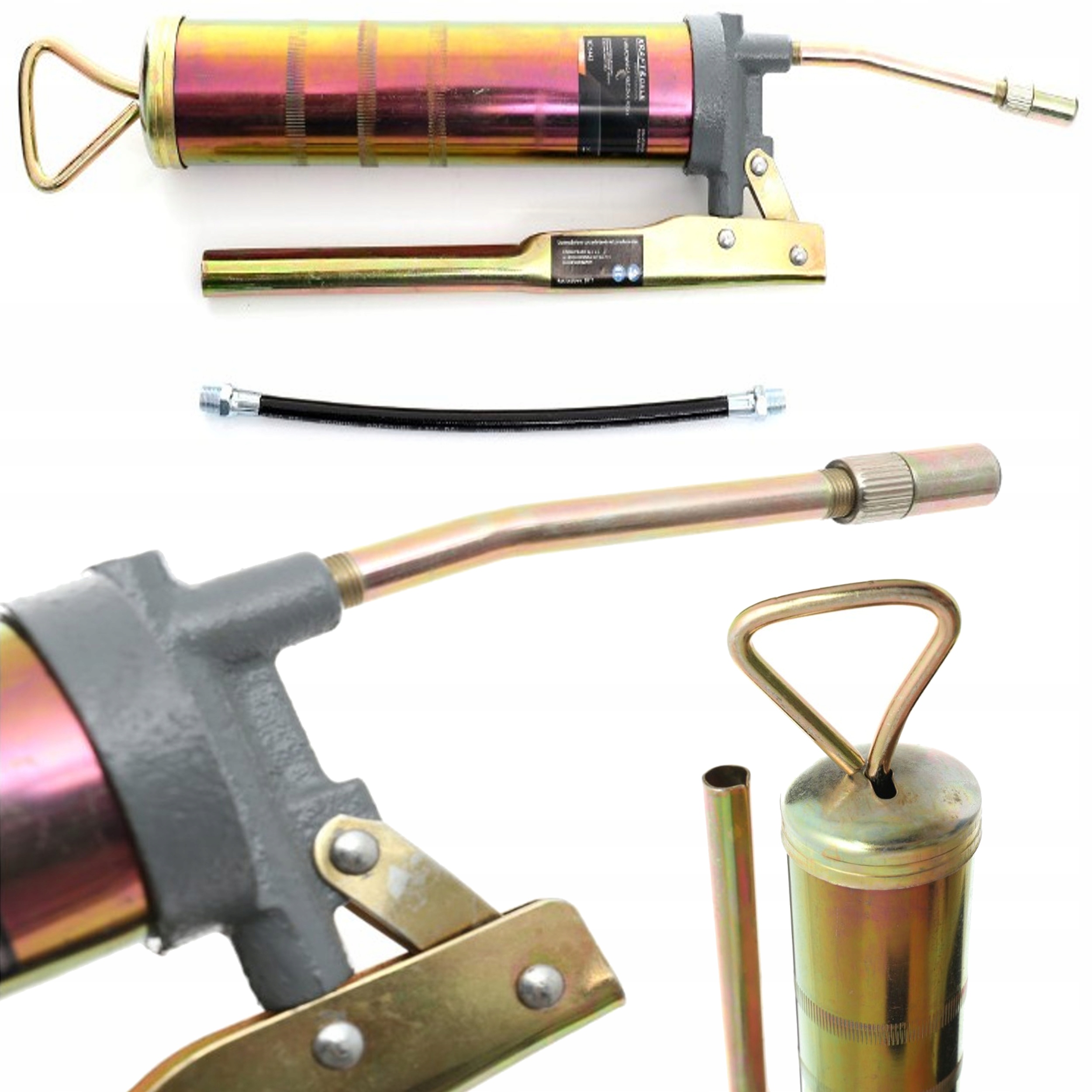 SMAROWNICA TAWOTNICA RĘCZNA STALOWA KRAFT&DELE KD1442 + 2 KOŃCÓWKI