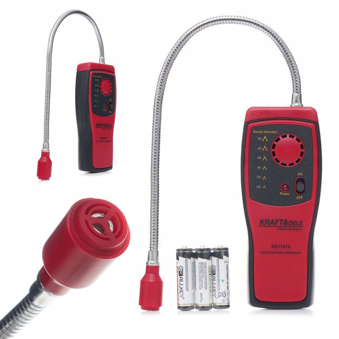 DETEKTOR CZUJNIK GAZU ZIEMNEGO LPG WYKRYWACZ GAZÓW SONDA PROPAN METAN