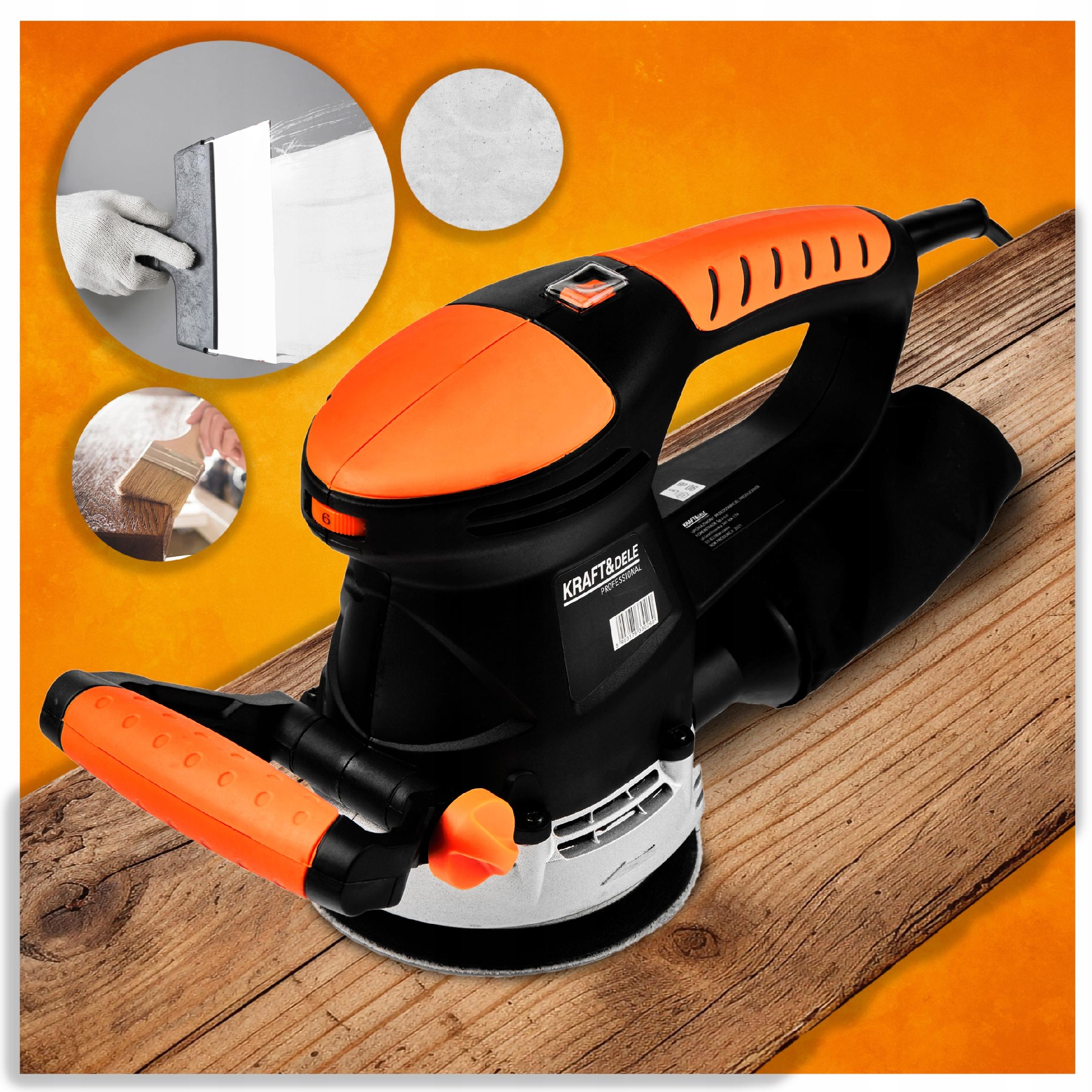 Szlifierka Mimośrodowa Sieciowa Kraft&Dele 1200 W 230 V 14.000 obr/min