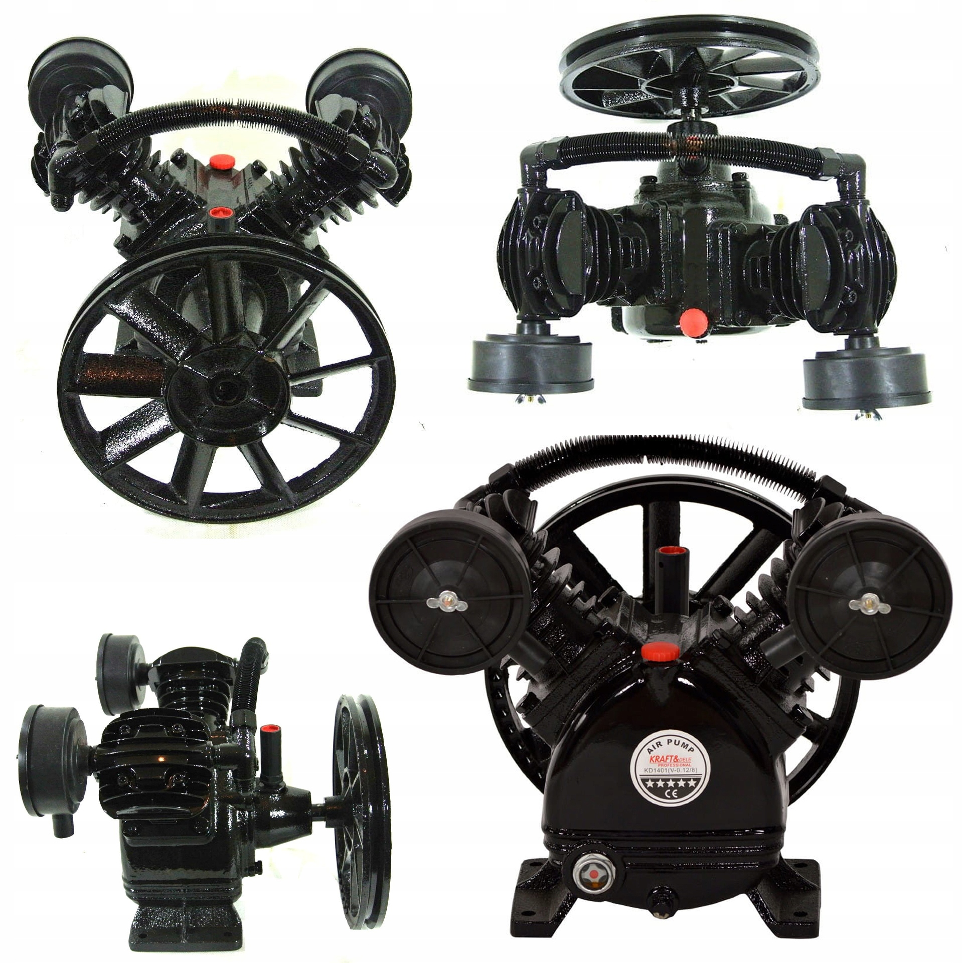 KOMPRESOR OLEJOWY SPRĘŻARKA 4KW DWUTŁOKOWA 8 BAR KD1403 POMPA POWIETRZA