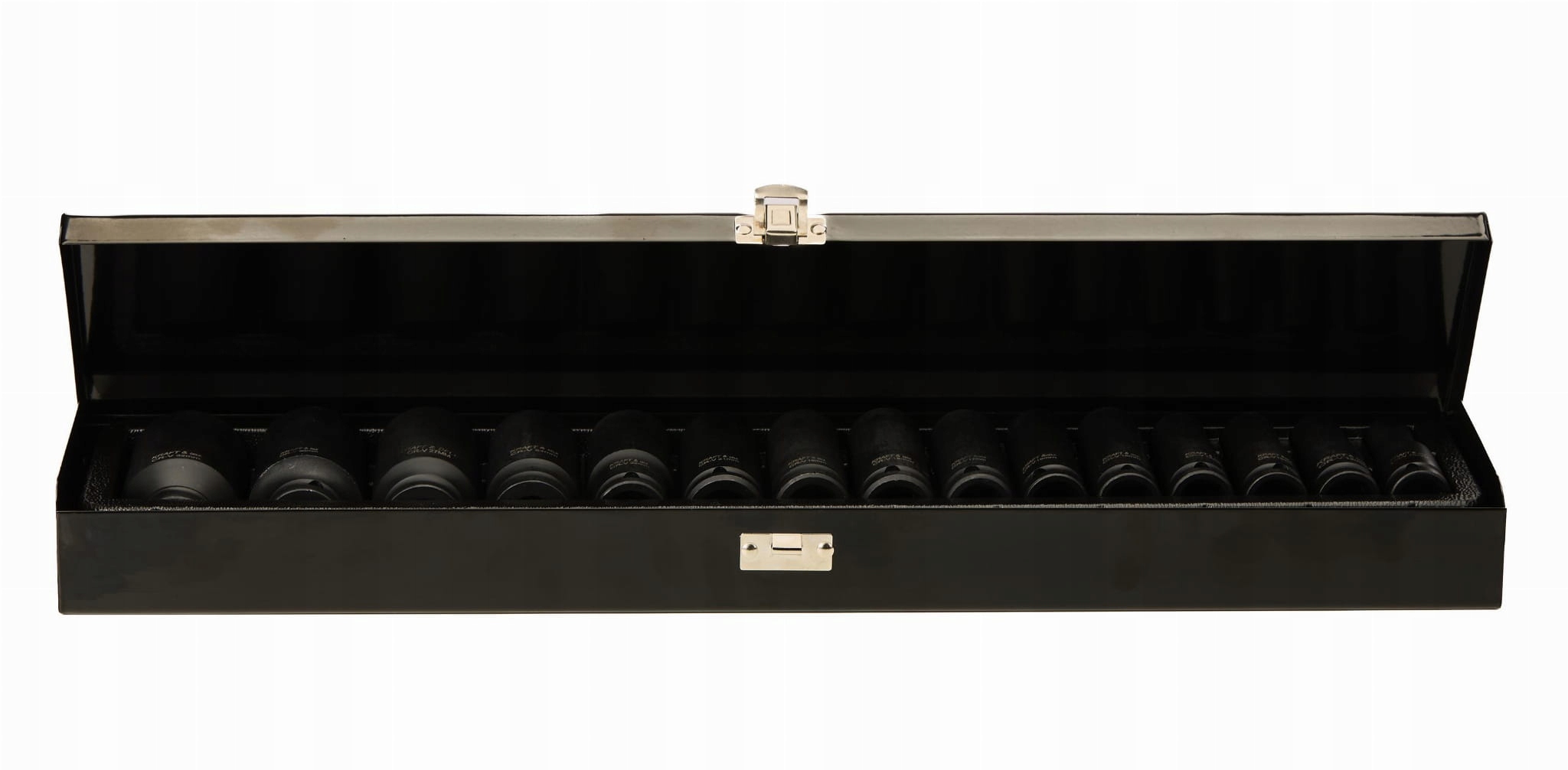 Nasadki Udarowe 1/2"" Cala 15 Sztuk Długie 10-32 mm CR-V Walizka Kraft&Dele