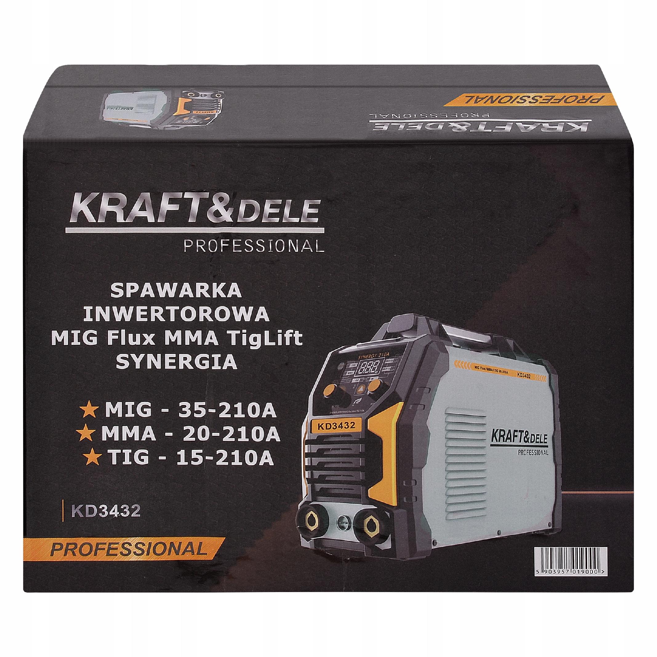 Spawarka INWERTEROWA INWERTOROWA MIG FLUX MMA TIG migomat SYNERGIA KD3432