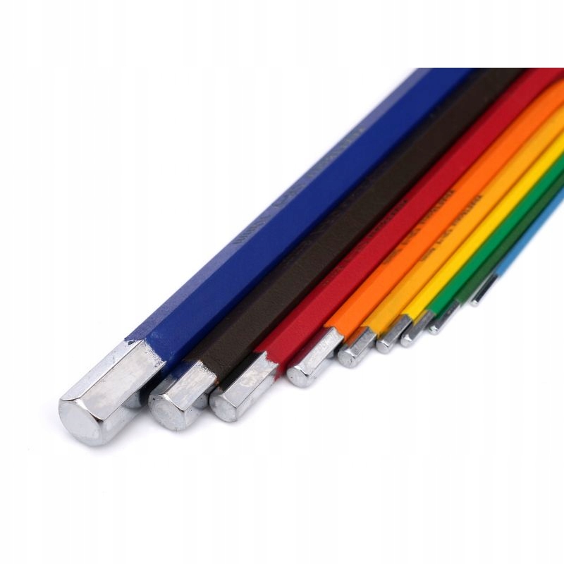 Zestaw Kolorowych Imbusów HEX 9 sztuk elementów Kraft&Dele