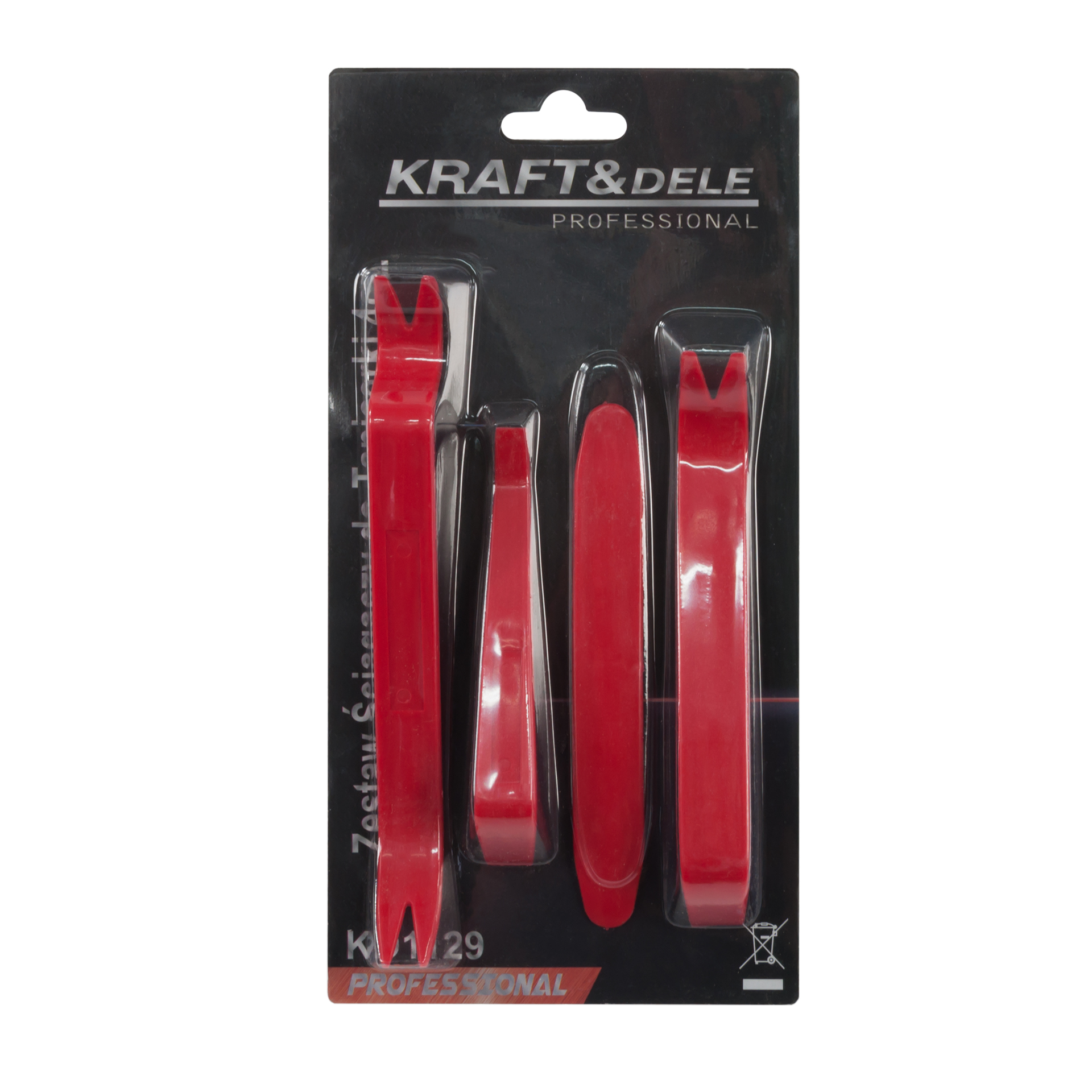 Zestaw Ściągaczy Tapicerki Listew Deski Rozdzielczej 4 Elementy Kraft&Dele