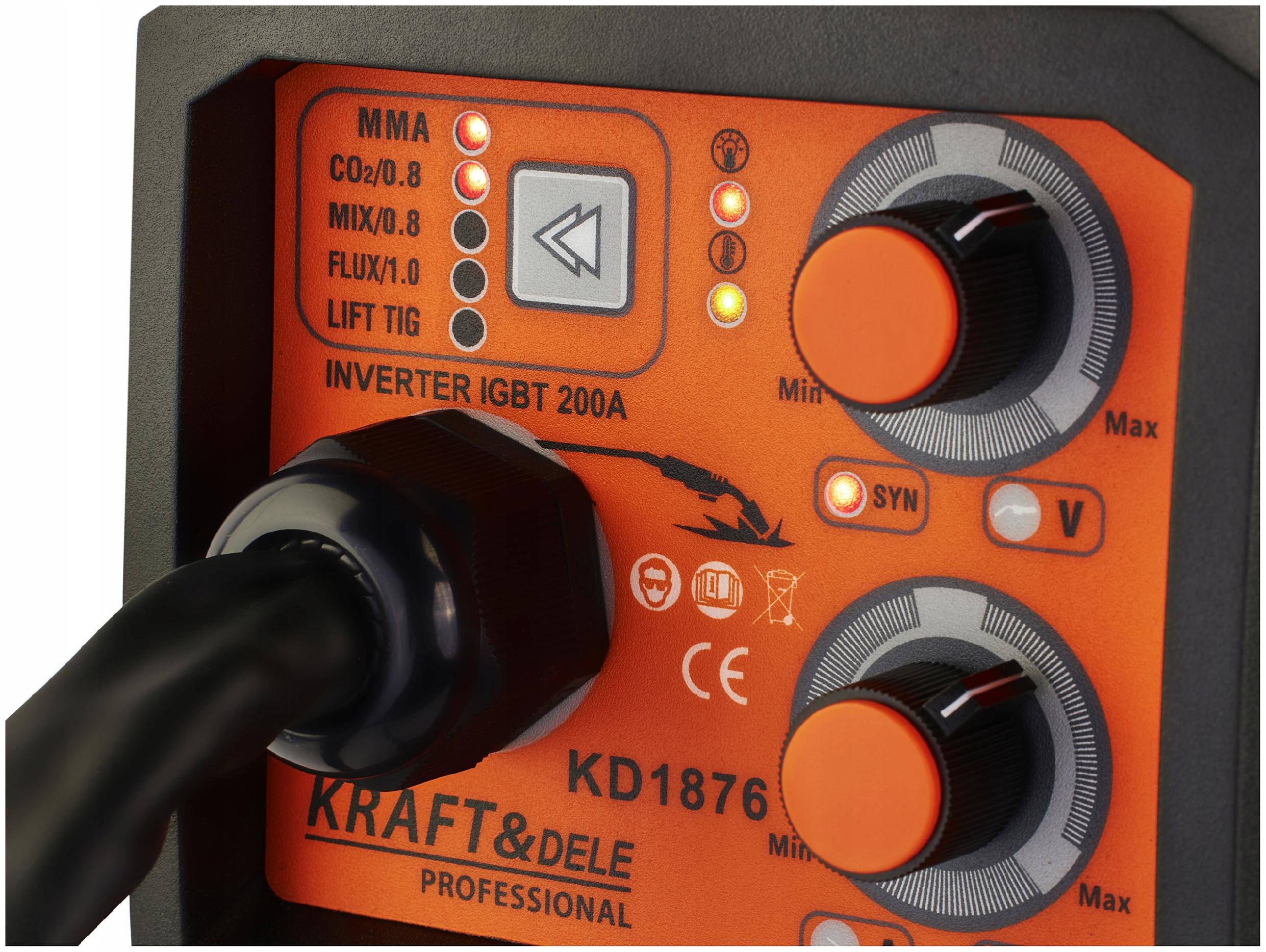 Spawarka Inwertorowa Kraft&Dele 20-330 A MIG MAG MMA FLUX 4w1