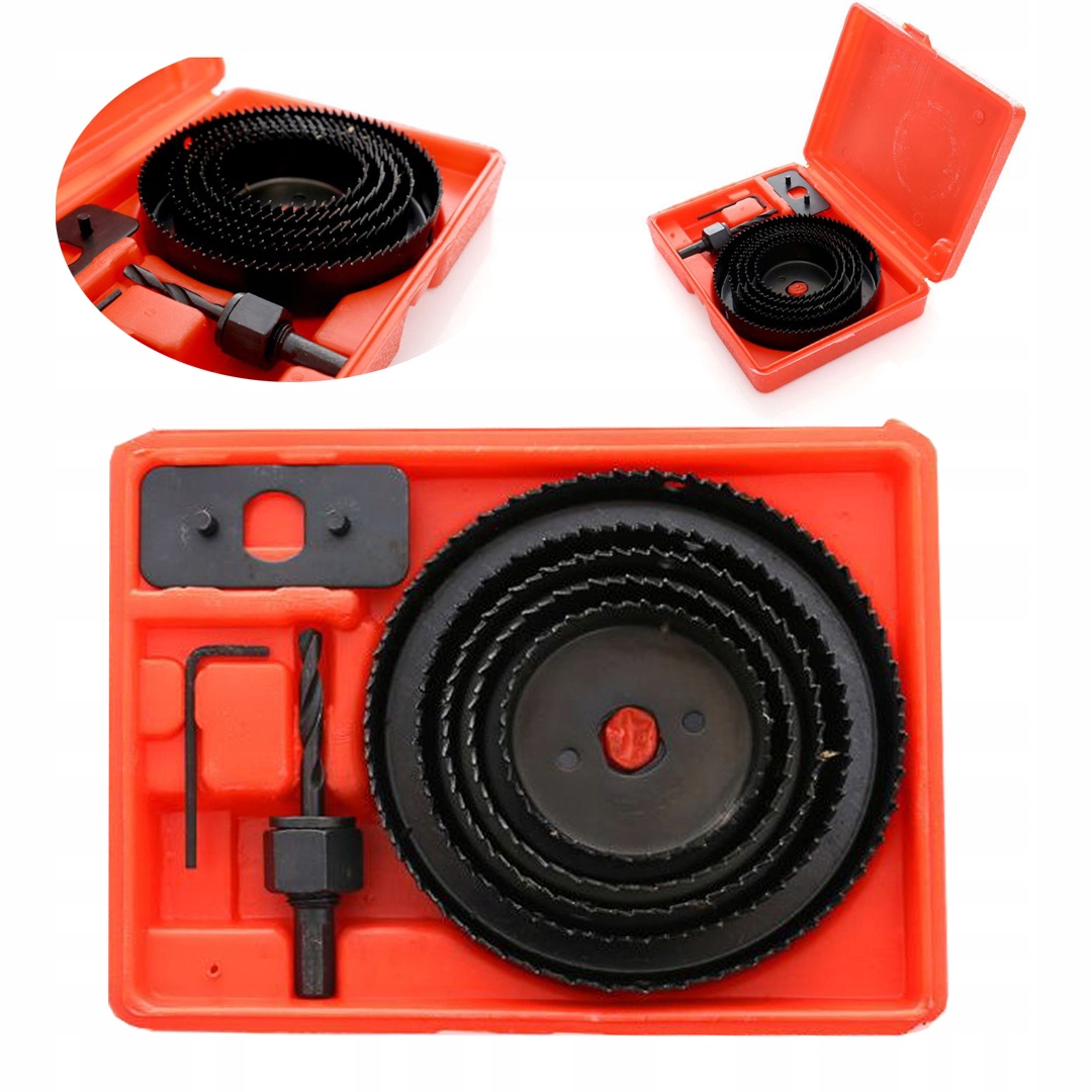 Zestaw Otwornice do Drewna Kraft&Dele 8 Elementów sztuk 127 mm