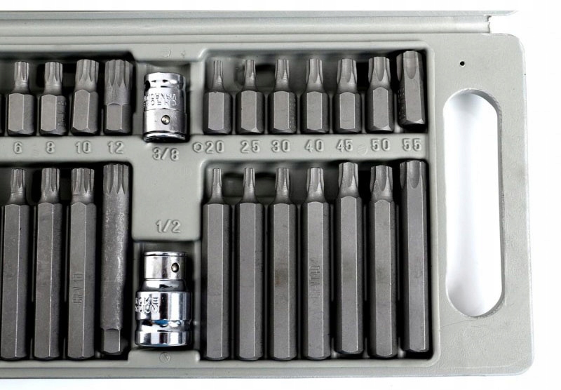 Zestaw Komplet Bitów Specjalnych HEX TORX SPLINE 40 Elementów Kraft&Dele
