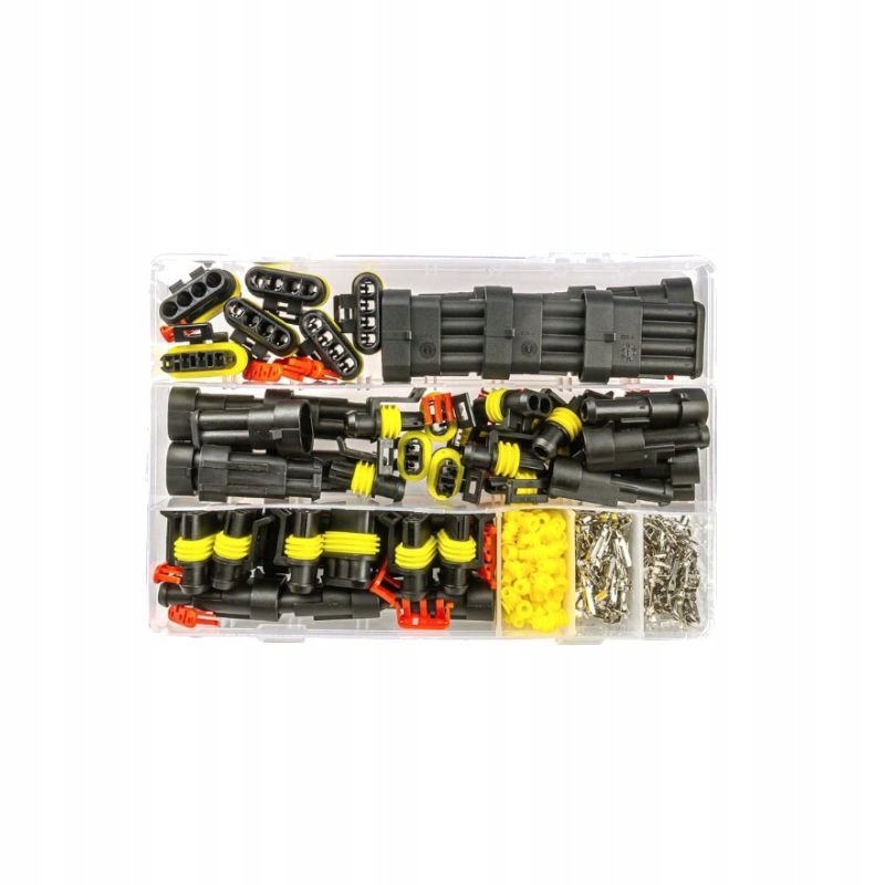 ZESTAW ZŁĄCZEK WTYCZEK KOSTEK HERMETYCZNYCH 352 ELEMENTY KRAFT&DELE