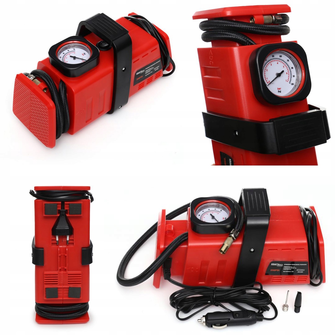 Kompresor samochodowy 12/230v kraft&dele KD1489