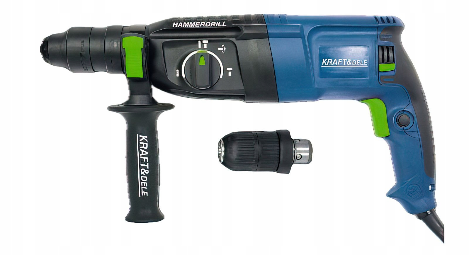 Młotowiertarka 2650 W 230 V 1300 RPM 5500 BPM SDS + Wymienne Futerko