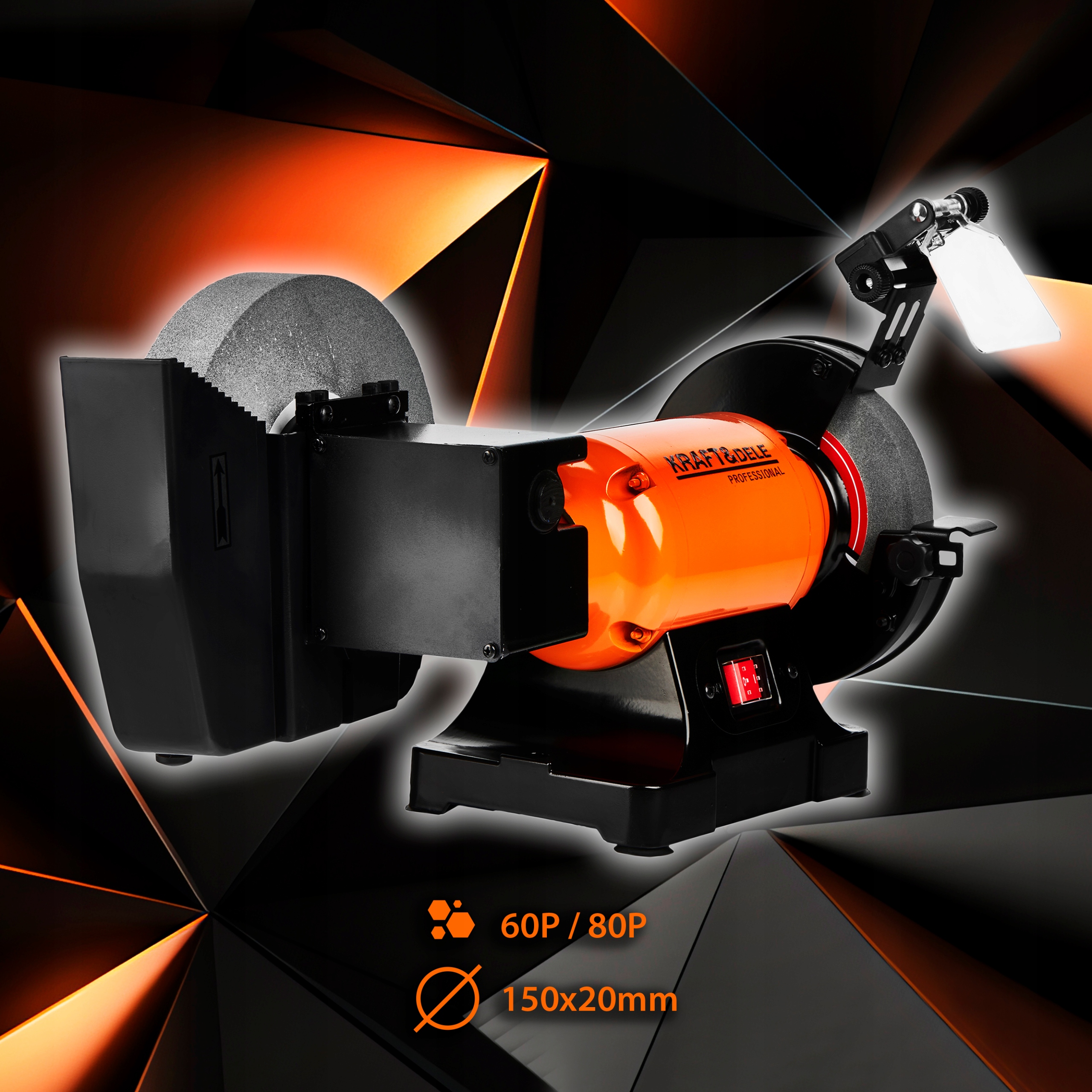 Szlifierka Stołowa Wielofunkcyjna 2x Kamień Sucho Mokro 1800W 230V 2980RPM