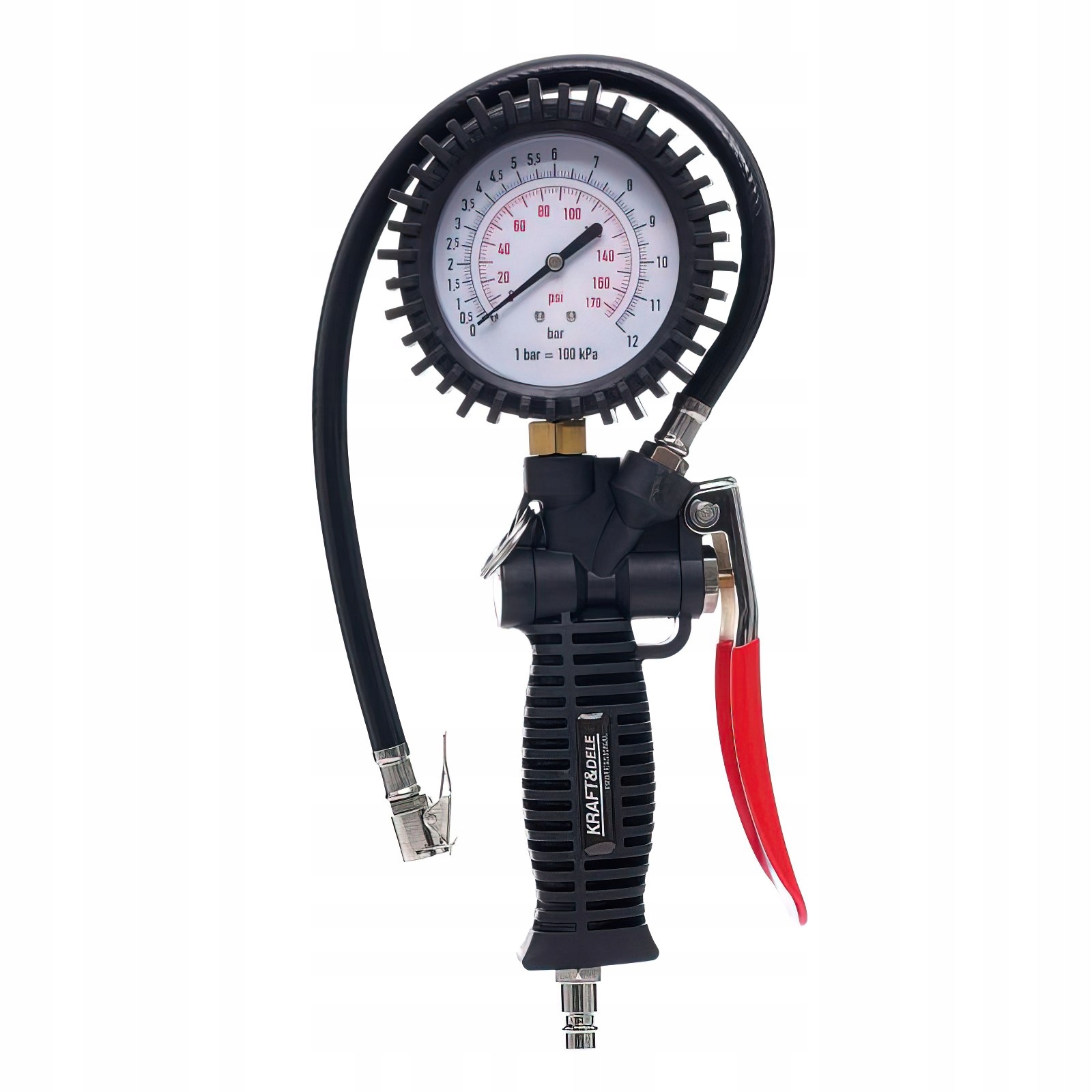 Pistolet do Pompowania Kół Opon Manometr 12 bar 1/4'' KRAFT&DELE