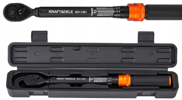 Klucz Dynamometryczny Stal CR-V 1/2"" cala 10-60 Nm 72 Zęby Kraft&Dele