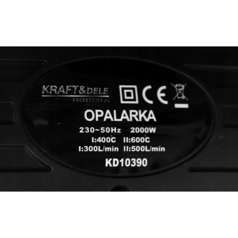 OPALARKA ELEKTRYCZNA 2000W 4 DYSZE 2 BIEGI 400-600°C WALIZKA KD10390