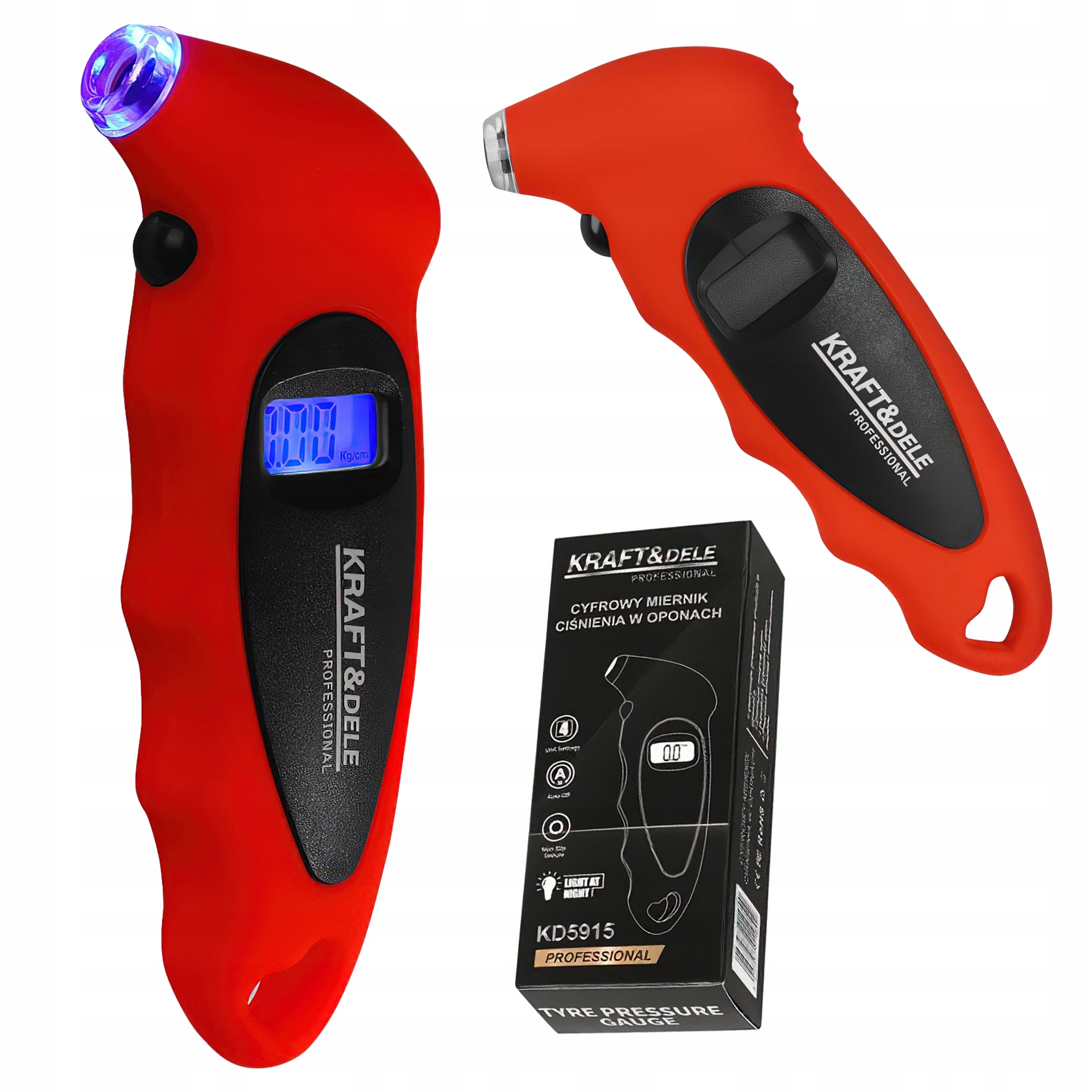 Cyfrowy Miernik Ciśnienia w Oponach LCD 150 PSI Kraft&Dele