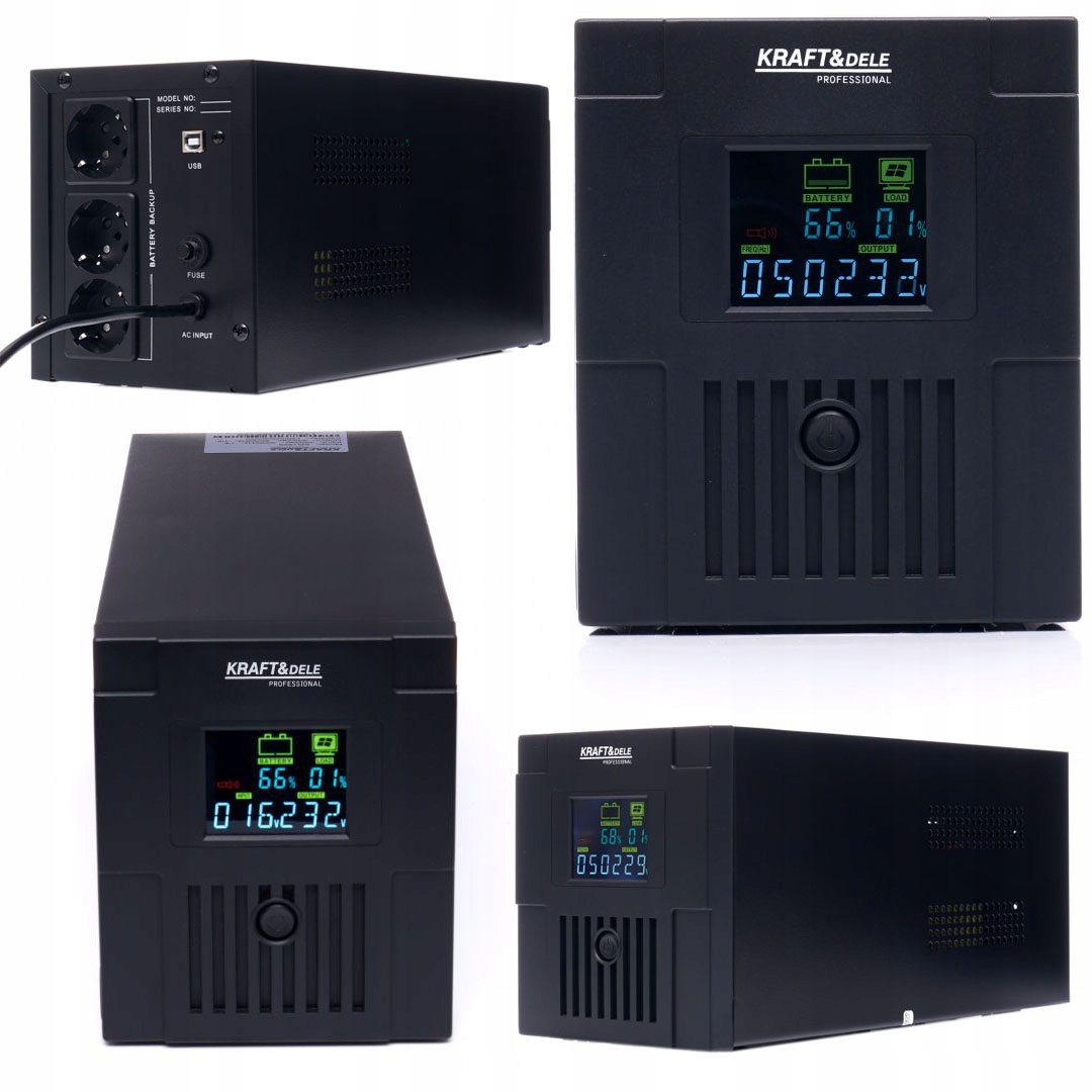 Zasilacz Awaryjny LCD UPS Kraft&Dele 900 W 1500 VA