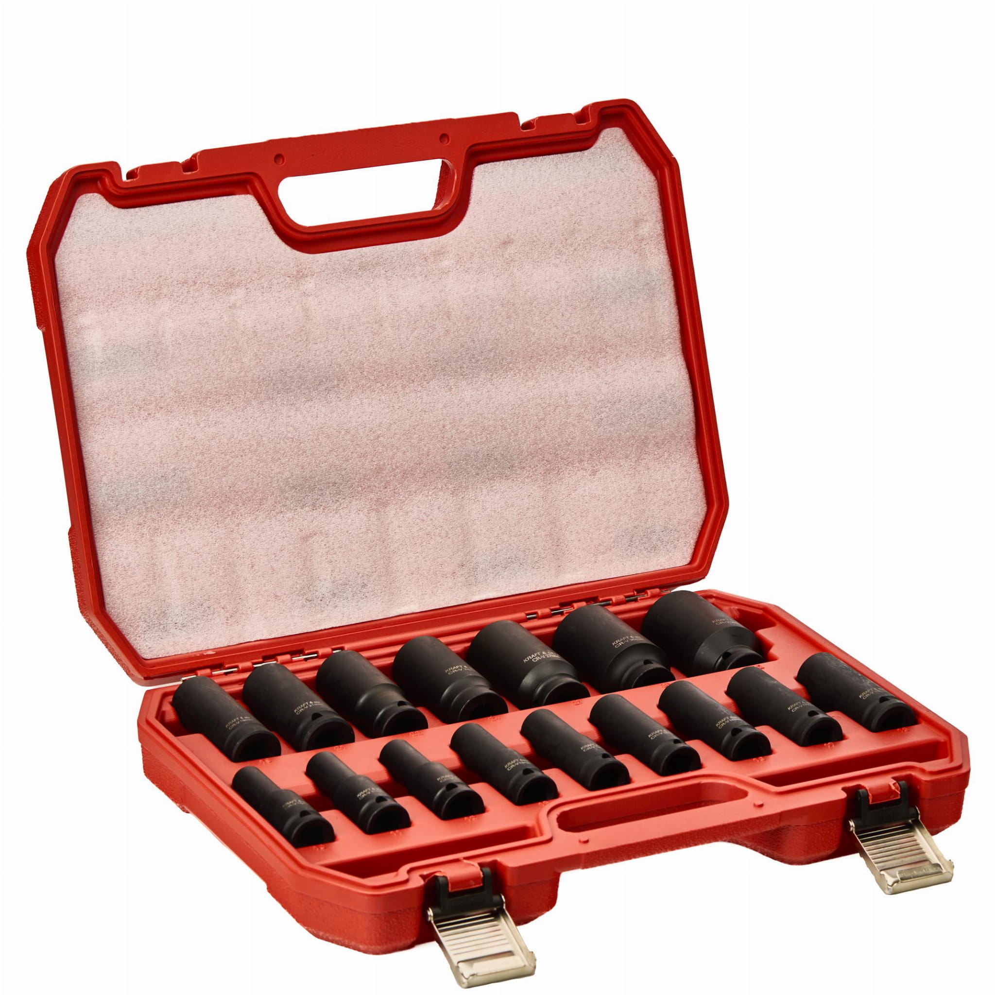 Nasadki Udarowe 1/2"" Cala 16 Sztuk 10-32 mm CR-V Walizka Kraft&Dele