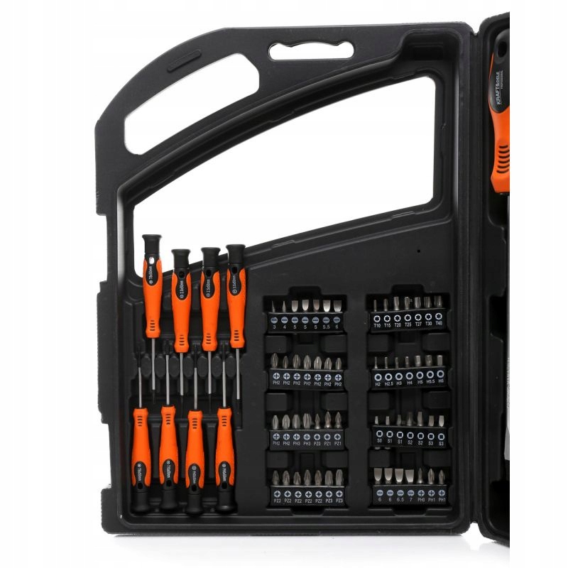 Zestaw Wkrętaków Śrubokrętów z Bitami Kraft&Dele 75 Elementów