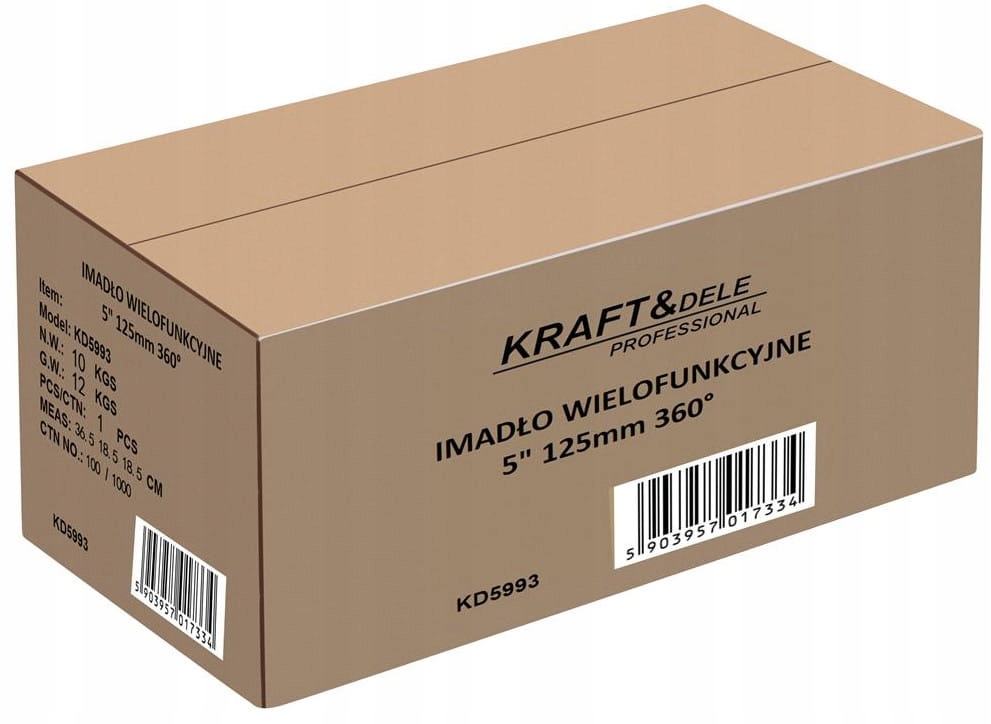 Imadło Obrotowe Wielofunkcyjne 5"" 125 mm 360° Kraft&Dele